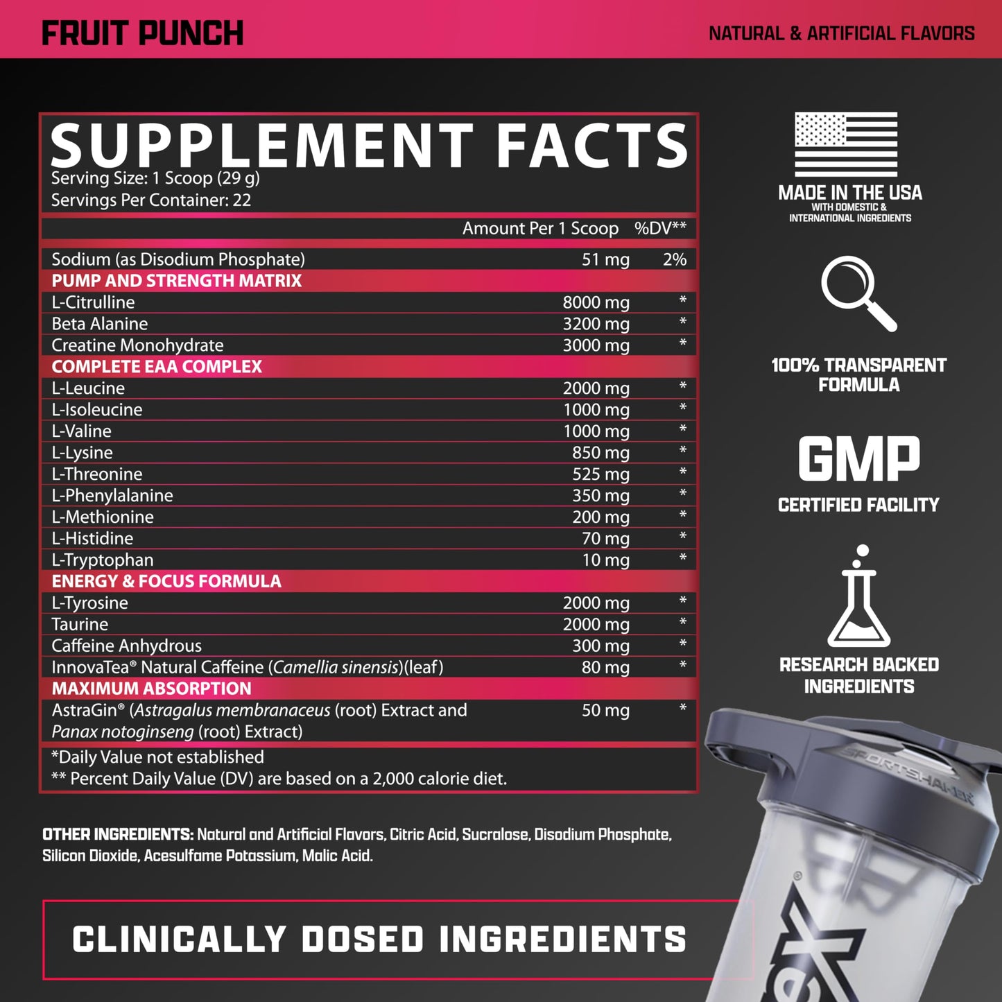 Nutrex Research Outlift Pre Workout Powder 23 Servings