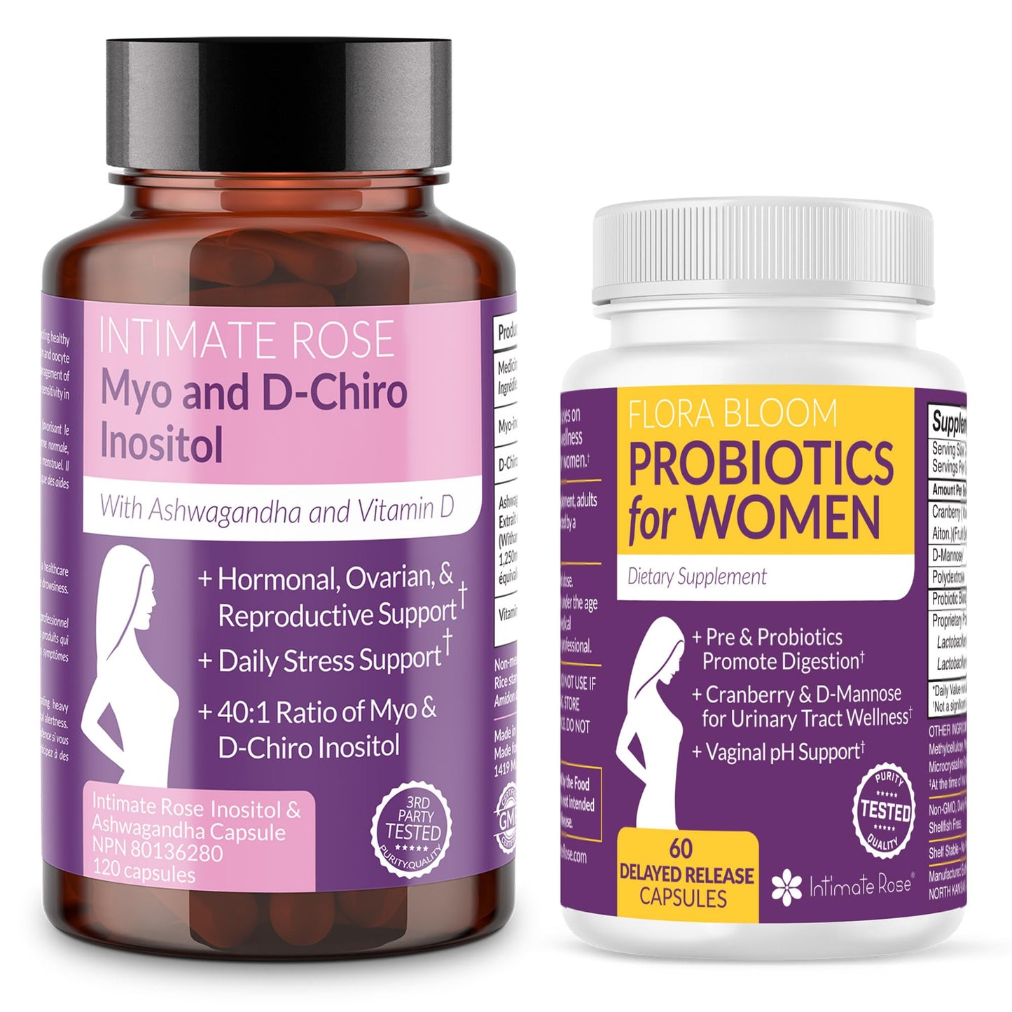 Intimate Rose Myo-Inositol & D-Chiro Inositol Capsules, 180 Capsules