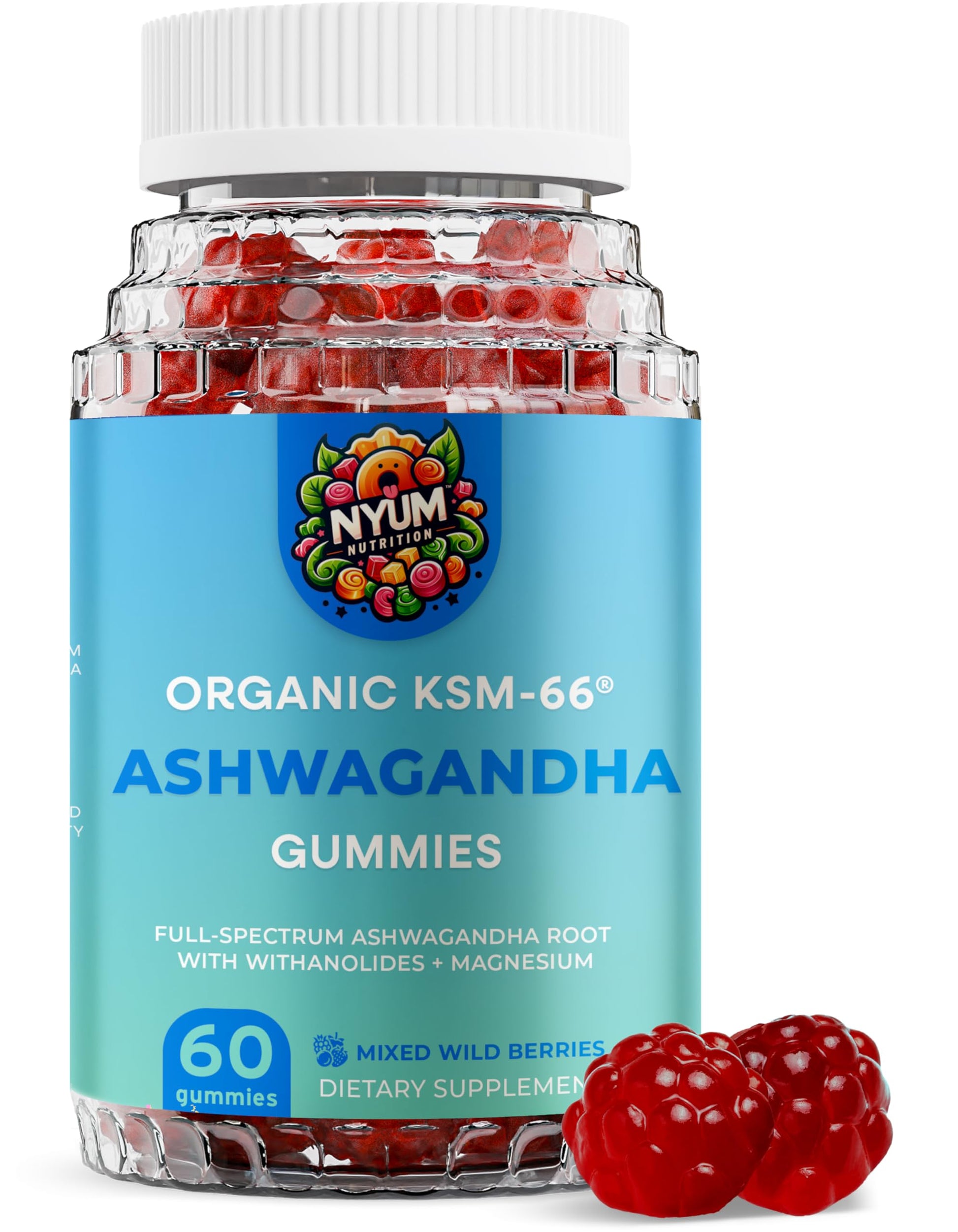 Generic Nyum Nutrition Organic KSM-66 Ashwagandha Gummies 60 Count