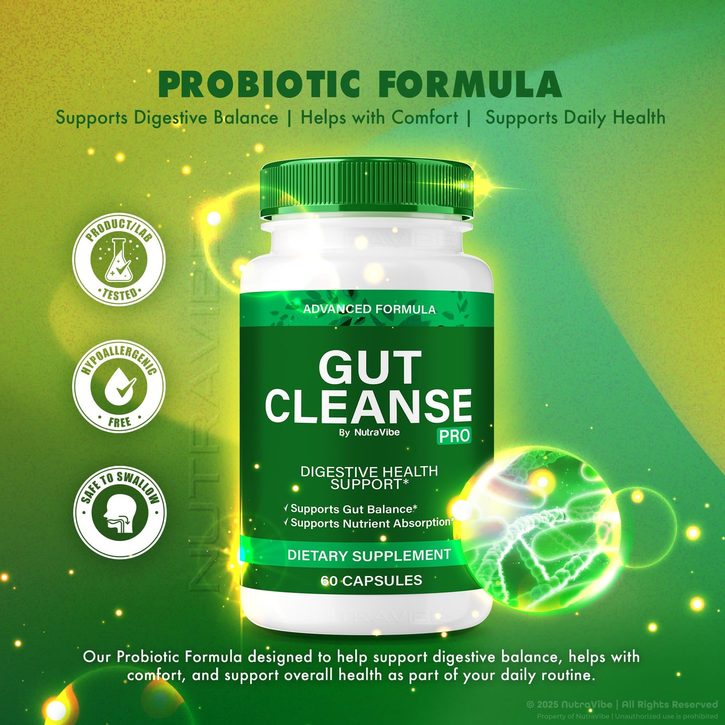 NutraVibe Gut Cleanse Pro Capsules 60 Count