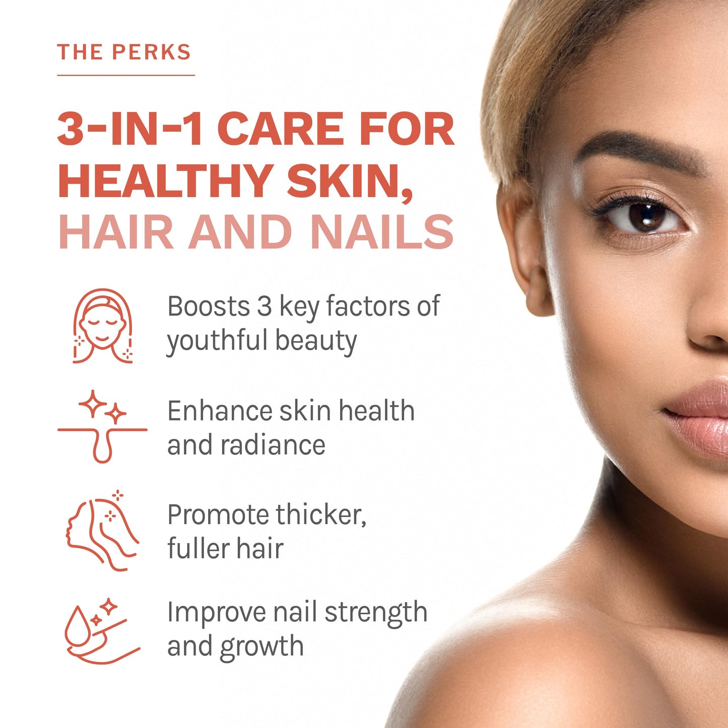 Reserveage Nutrition Tres Beauty 3 Collagen Supplement with Keratin & Biotin Capsules, 90 Count