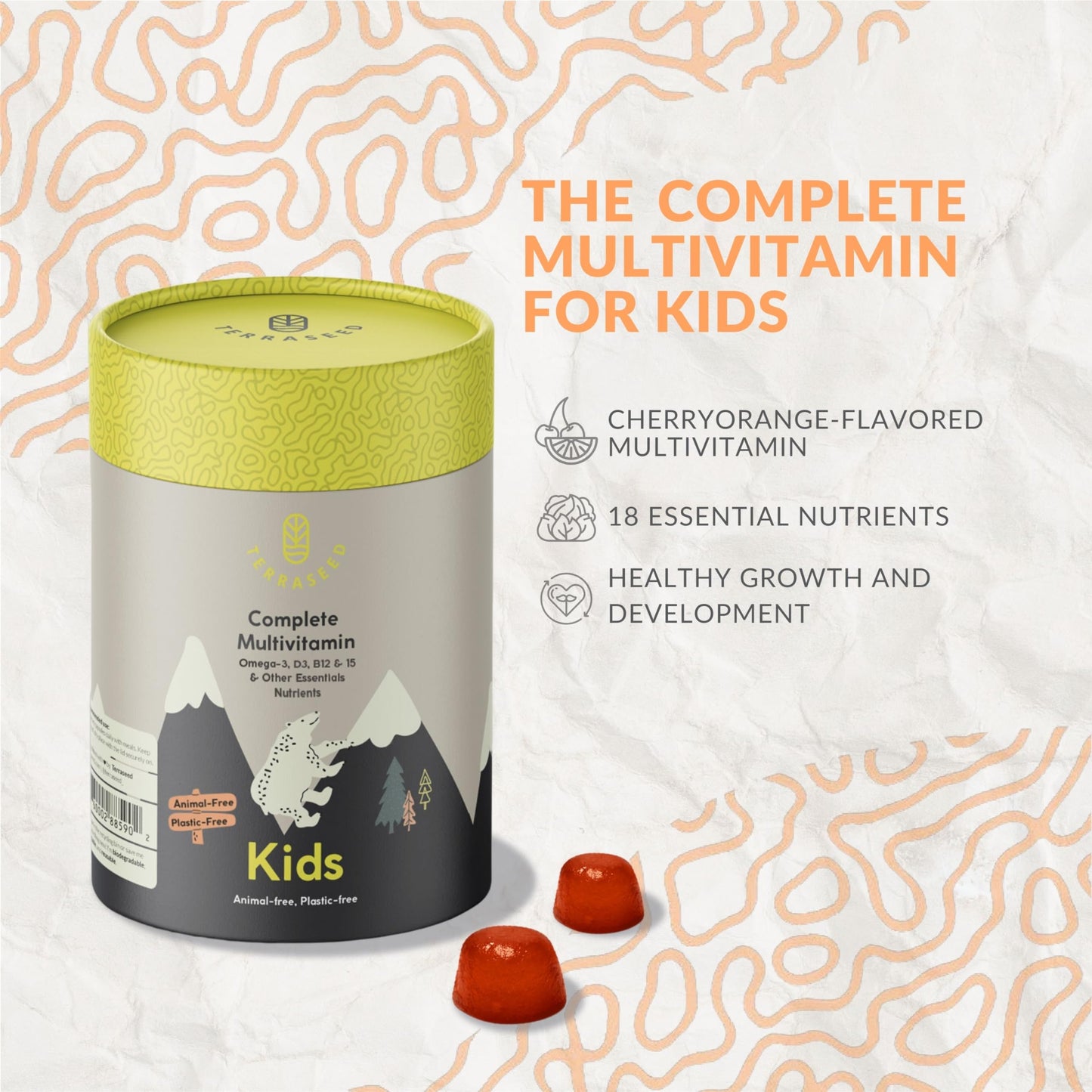Terraseed Complete Kids Multivitamin Gummies, 60 Gummies
