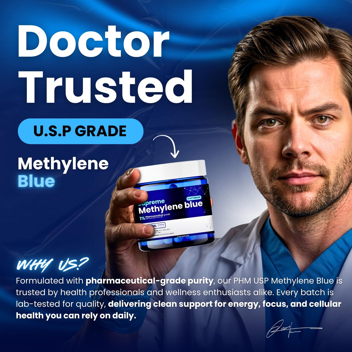 PURE HEALTH MAX Supreme Methylene Blue Capsules 30 Capsules