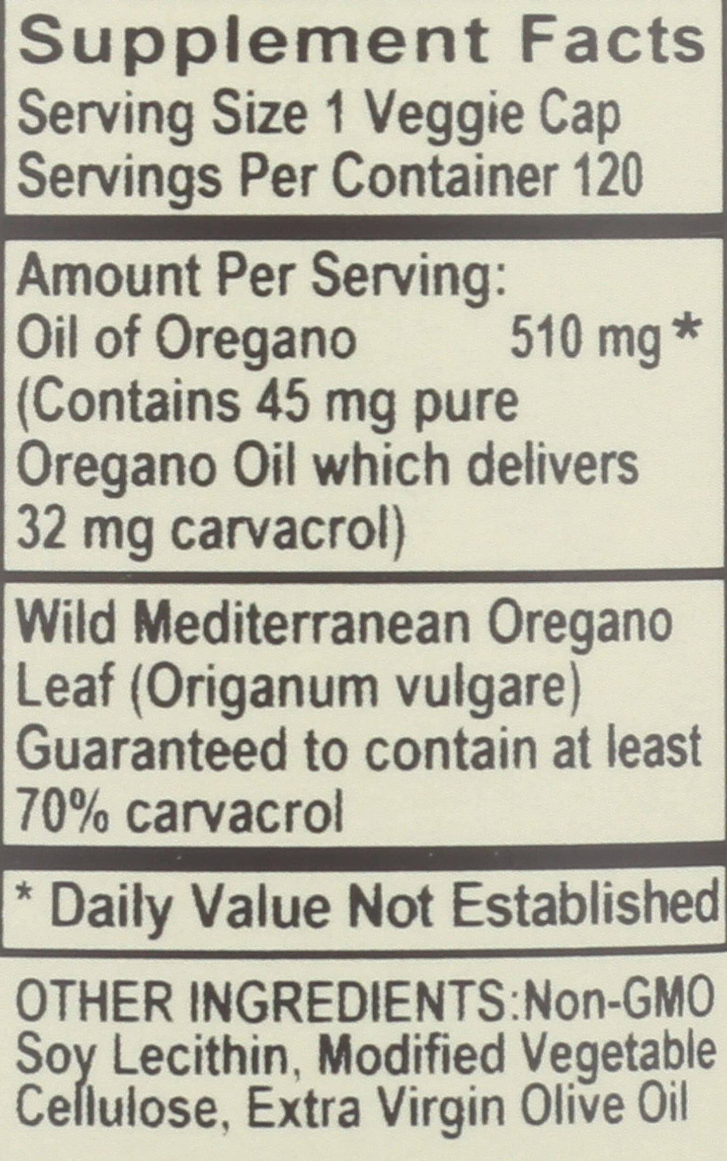 Vitality Works Oregano Oil Capsules, 120 Count