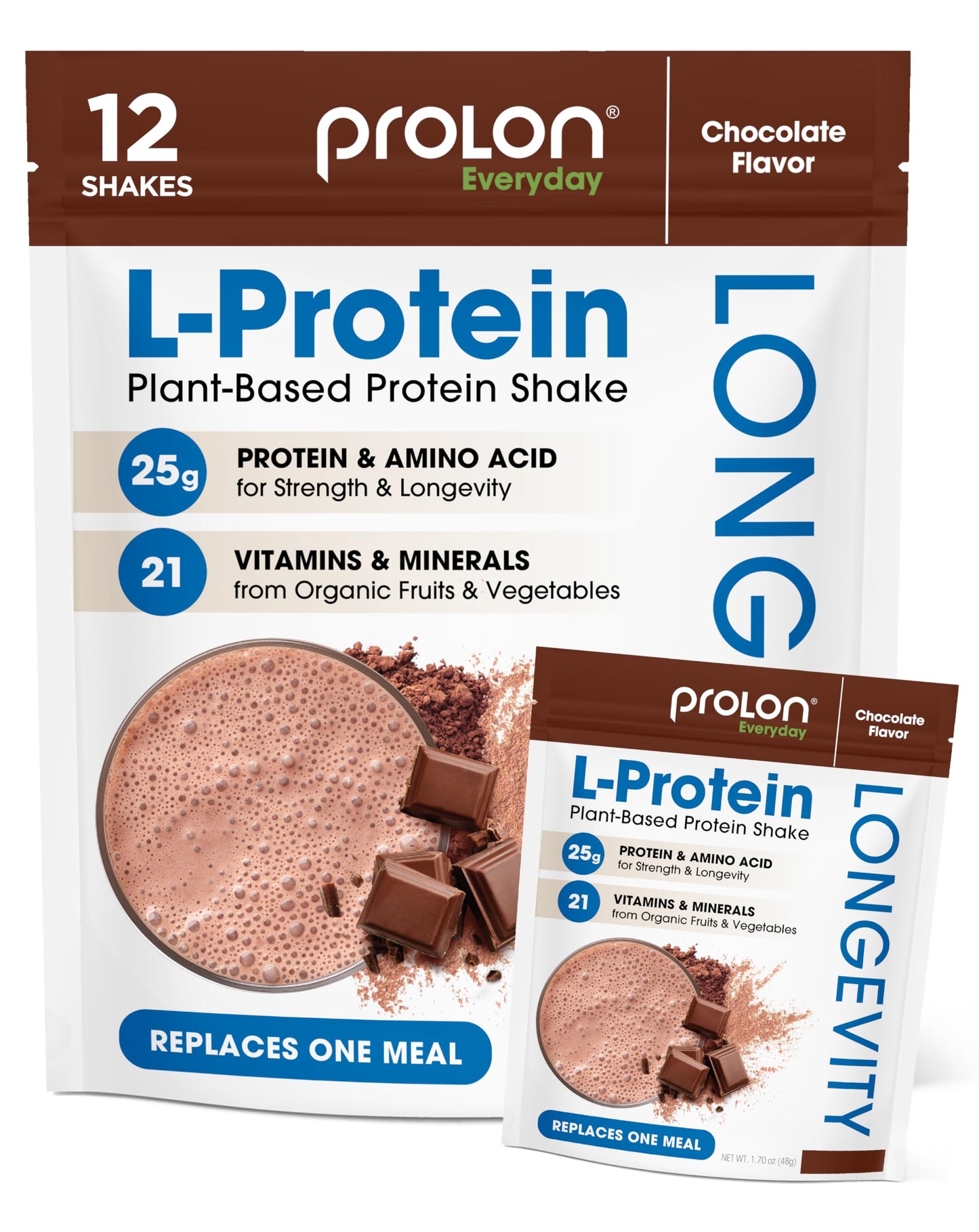 Prolon Longevity Plant Based Protein Powder Protein Powder 12 Packets