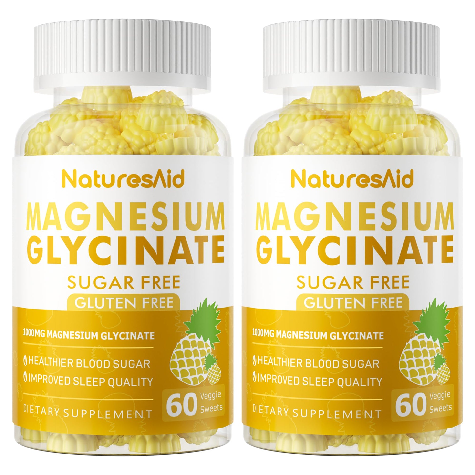 Natures Aid Magnesium Glycinate Gummies 1000mg, 120 Gummies