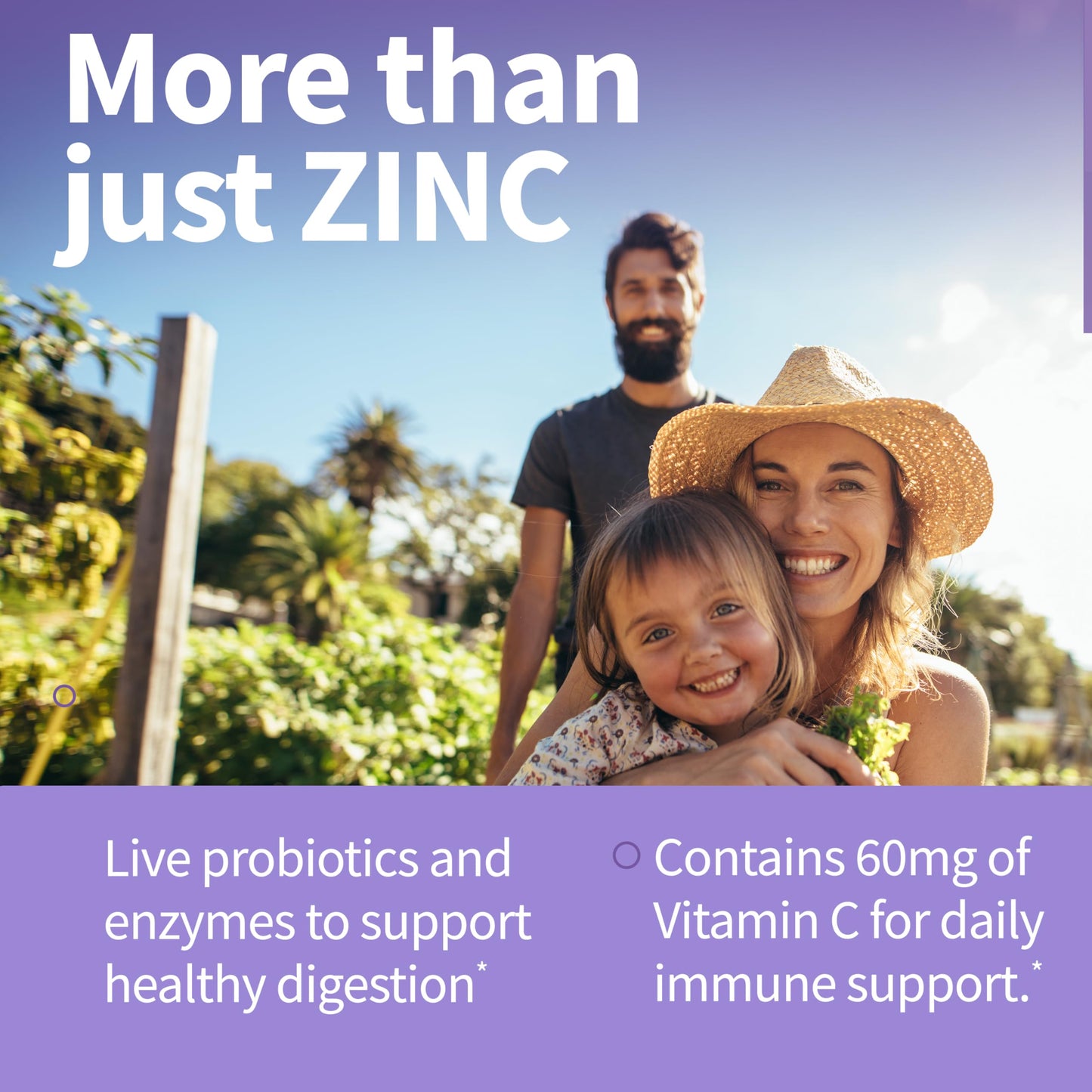 Garden of Life Zinc 30mg High Potency Raw Zinc & Vitamin C Multimineral Supplement, Vitamin Code Trace Minerals & Probiotics for Skin Health & Immune Support, 60 Vegan Capsules