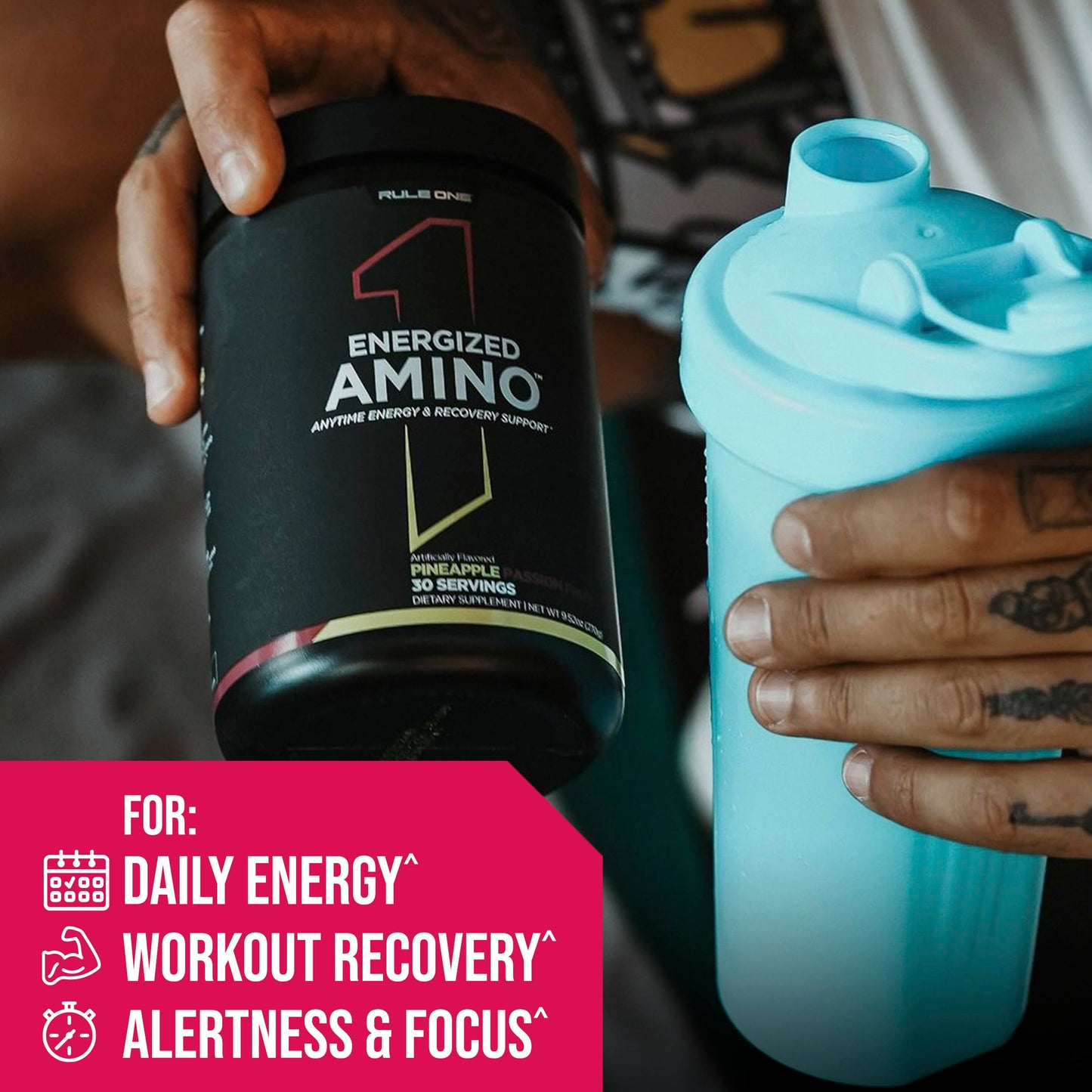 Rule 1 Proteins Energized Amino Powder 9.5 oz