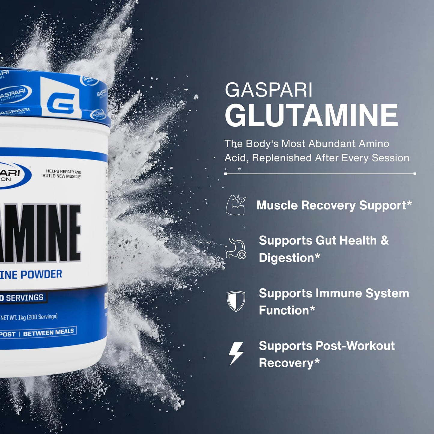 Gaspari Nutrition Glutamine Pure L-Glutamine Powder 10.5822