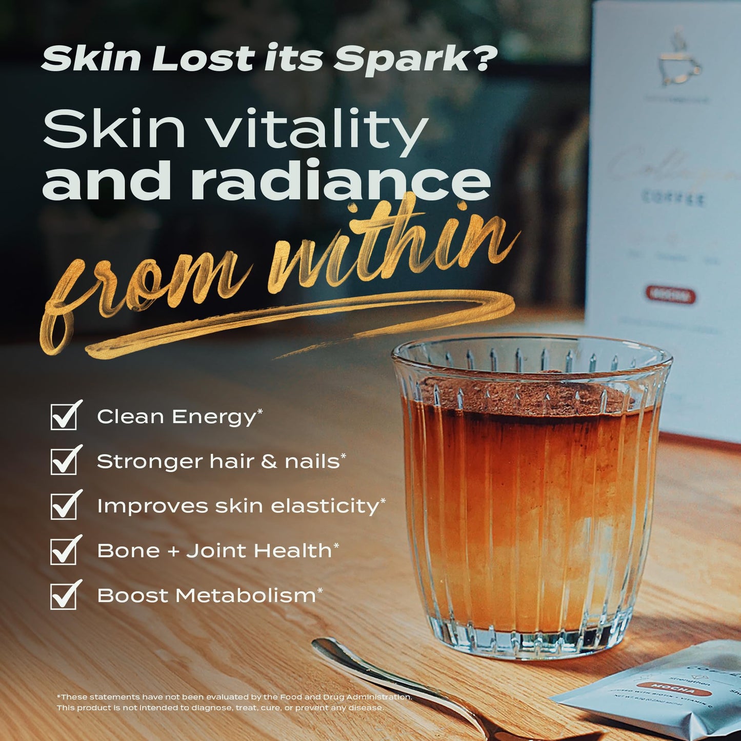 Beforeyouspeak Original Collagen Coffee, Marine Collagen Powder, 1.61