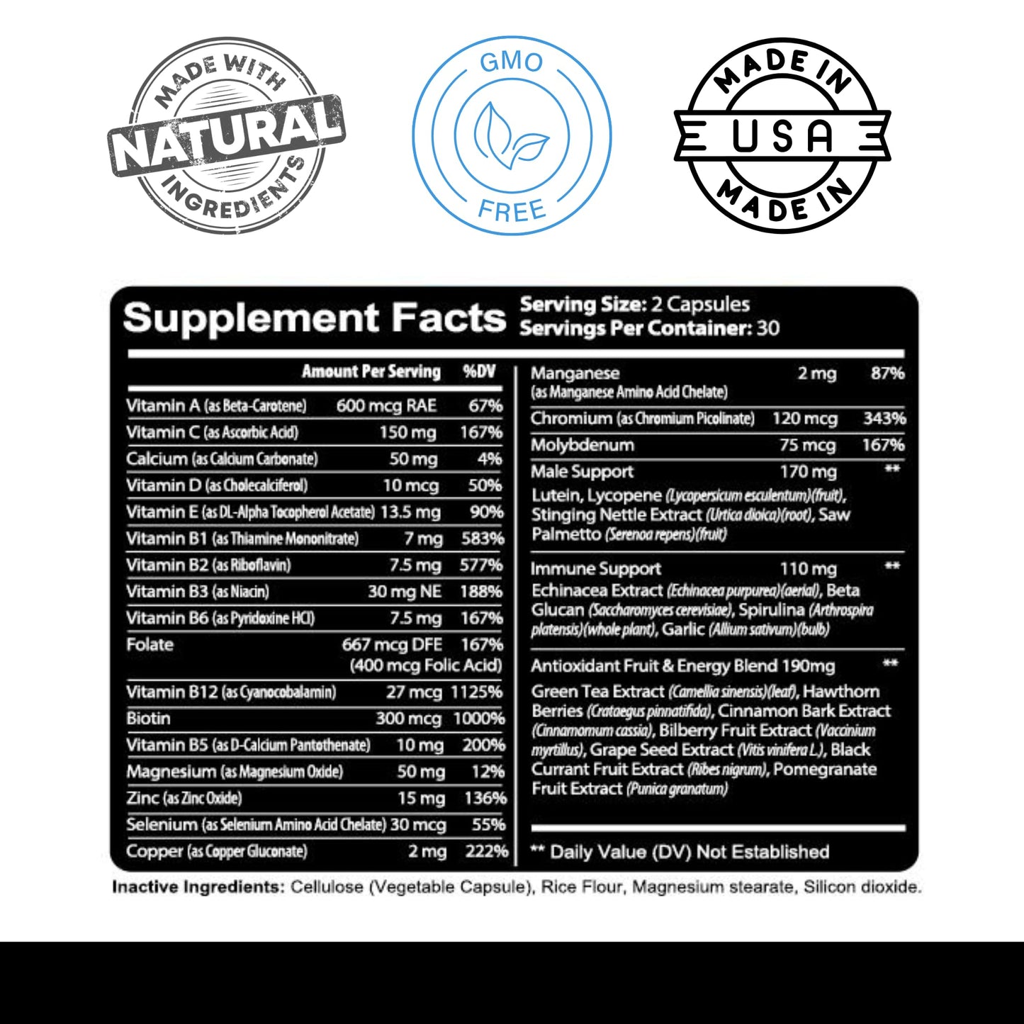 Kaya Naturals Men's Prostate Multivitamin Capsule, 60 Count
