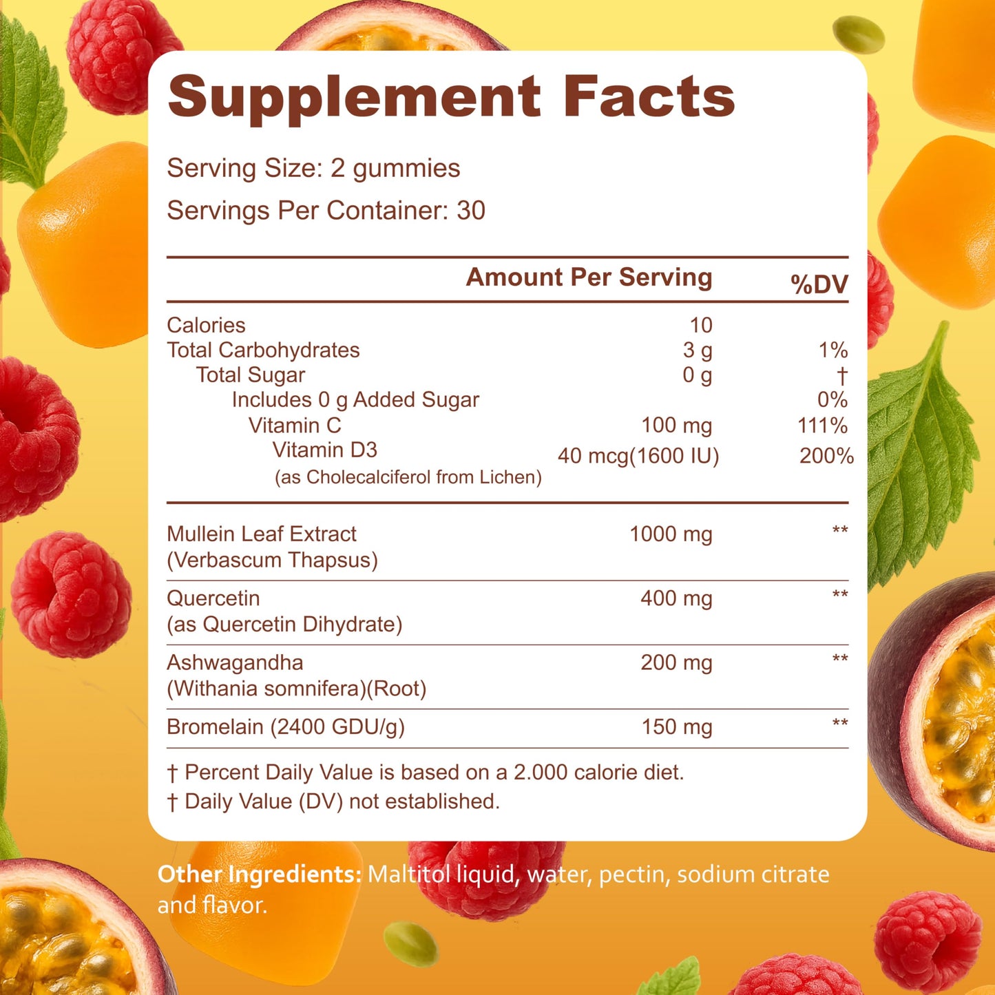 Kynis & co. Mullein Gummies for Overall Wellness, 60 Gummies