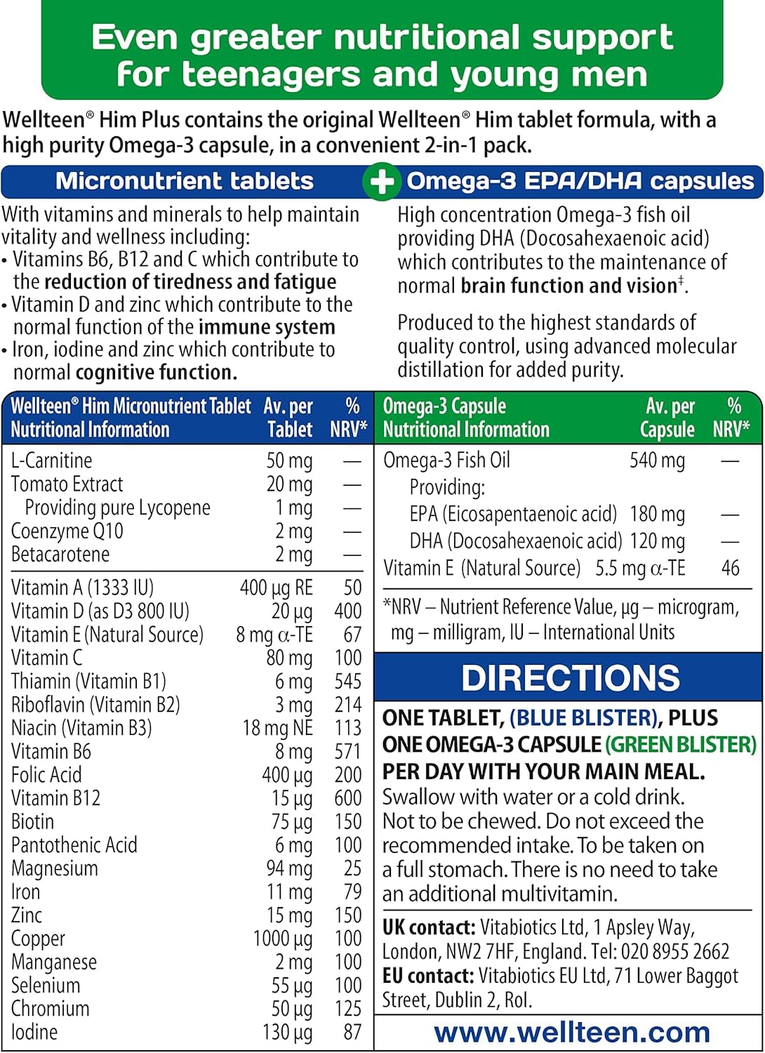 Generic Well Teen Him Plus Omega-3 Capsule 1 Count