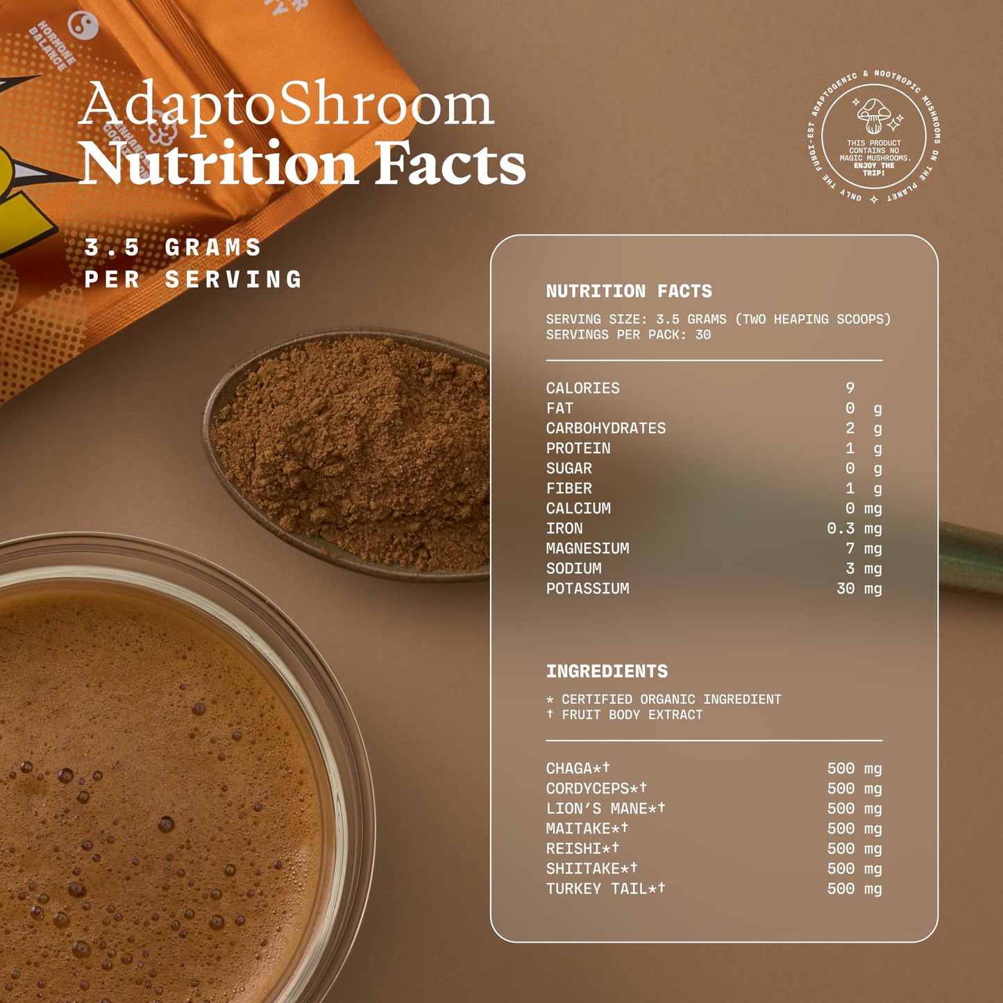 Ultra Life Sport AdaptoShroom 7 Adaptogenic Mushrooms Powder 3.52