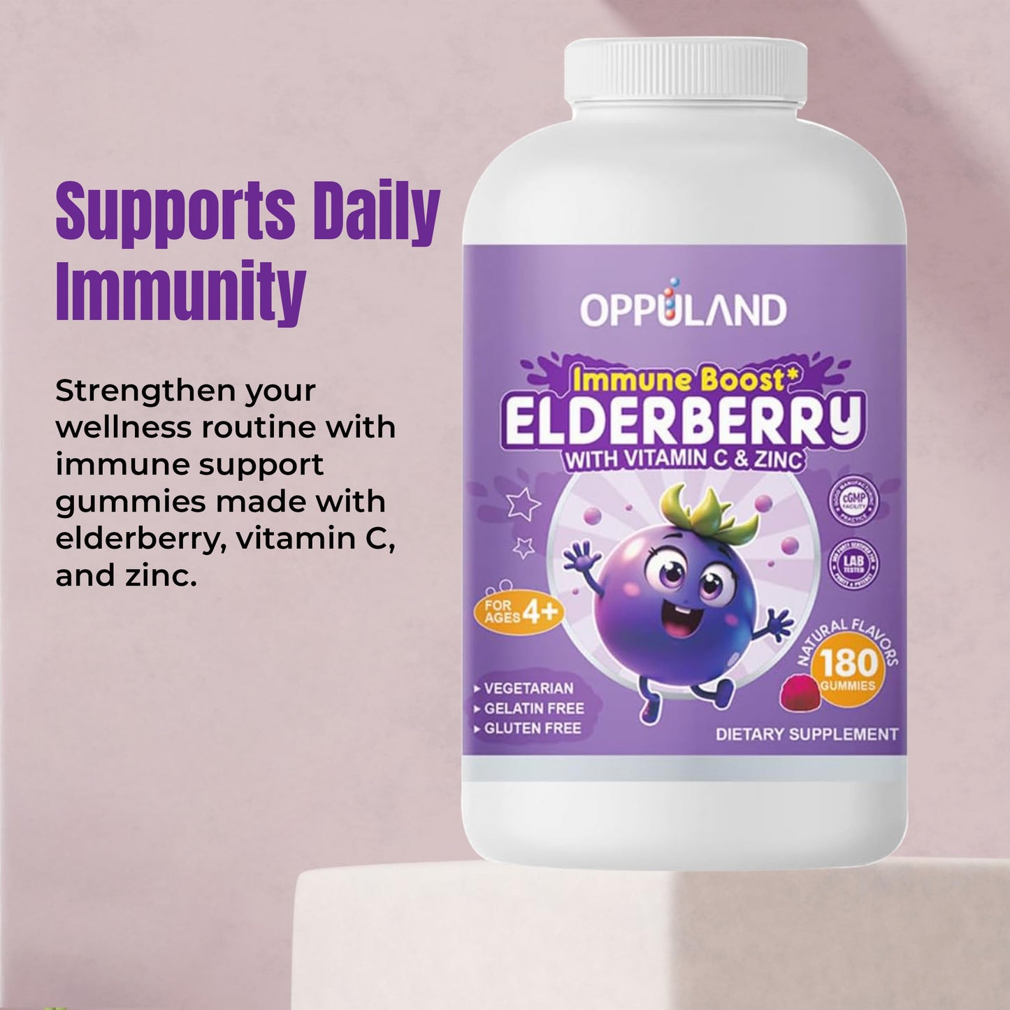 Oppuland Immune Support Gummies 180 Count