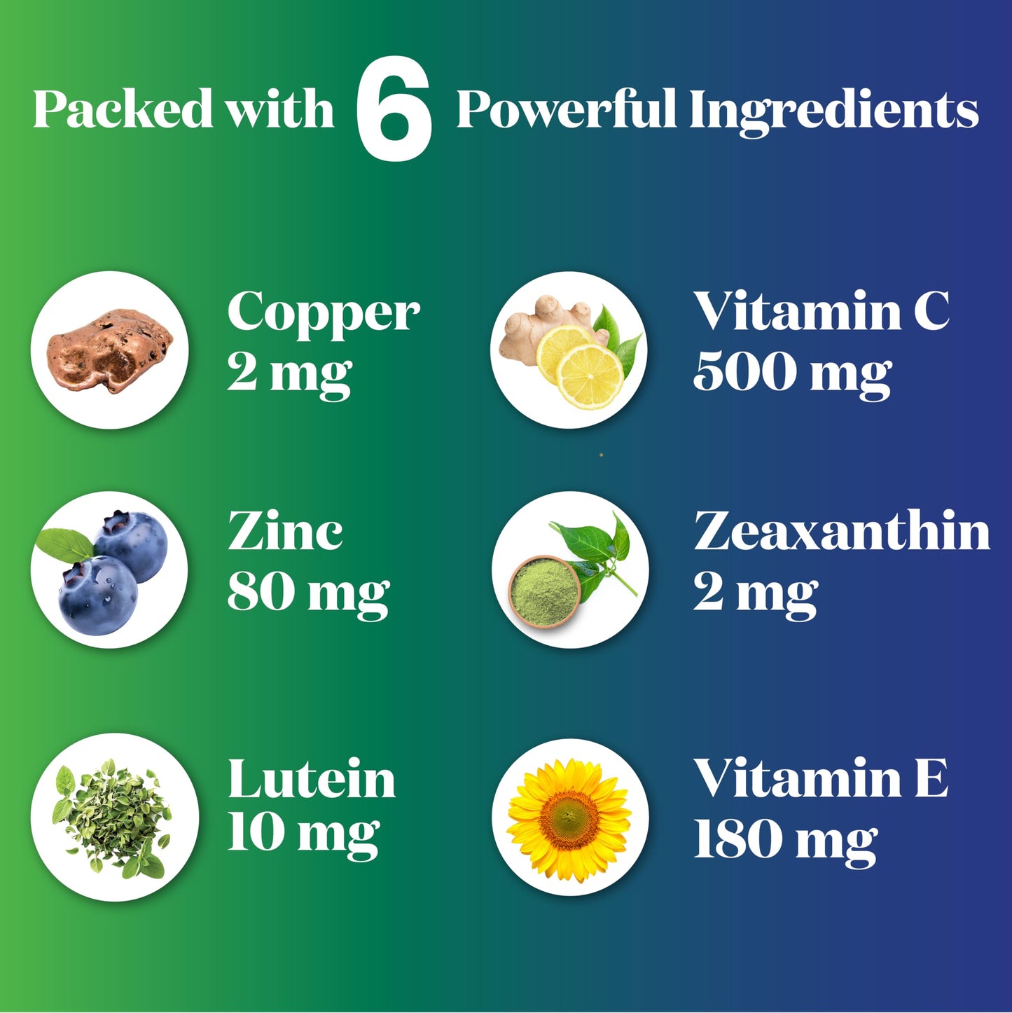Superfood MD AREDS 2 Eye Vitamin & Mineral Supplement Capsules, 180 Count