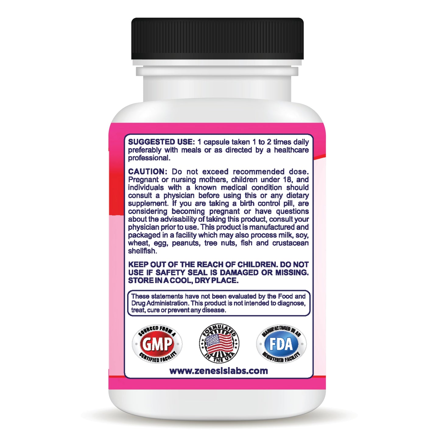 Zenesis Labs Kidney Cleanse Detox Flush & Repair Urinary Tract Support Cranberry Herbal Supplement Blend Capsules, 120 Count
