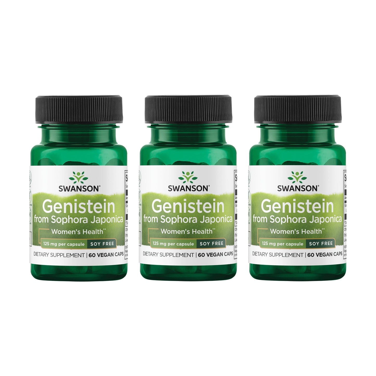 Swanson Genistein Soy-Free Plant-Based Supplement for Women Seeking Hormonal Balance, Bone, and Cardiovascular Support Capsule, 180 Capsules