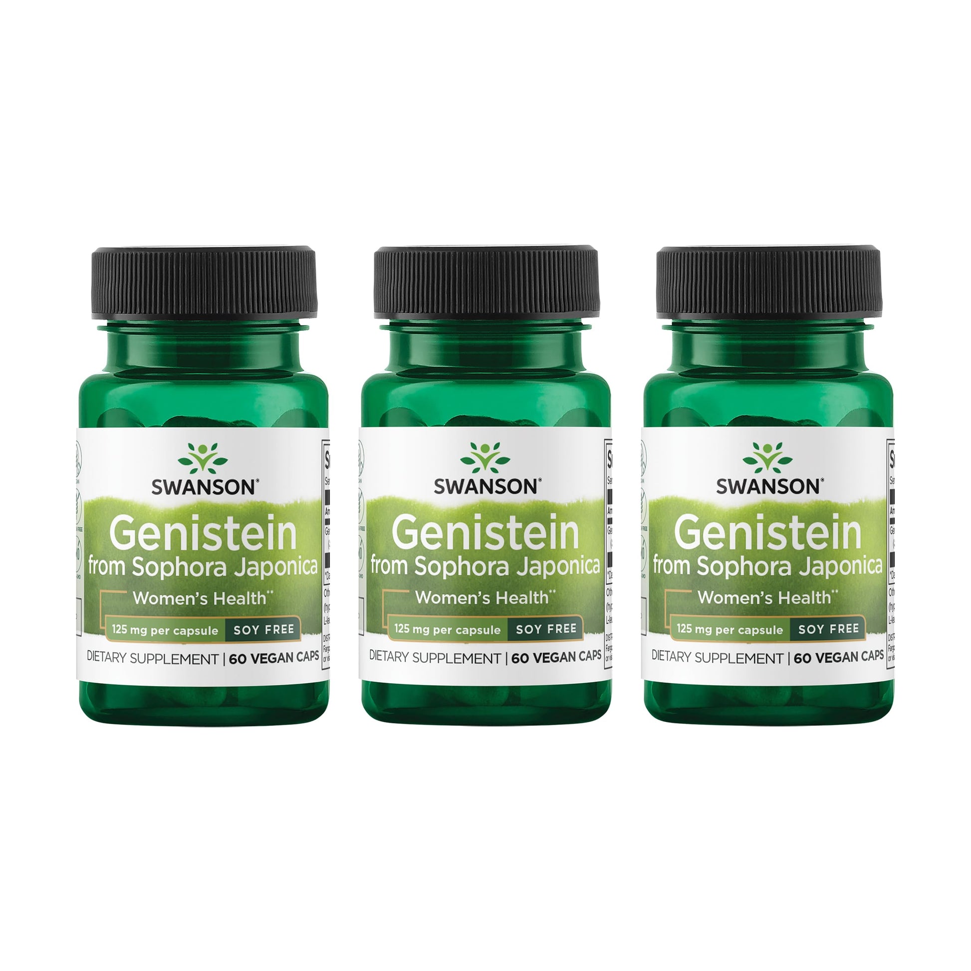 Swanson Genistein Soy-Free Plant-Based Supplement for Women Seeking Hormonal Balance, Bone, and Cardiovascular Support Capsule, 180 Capsules