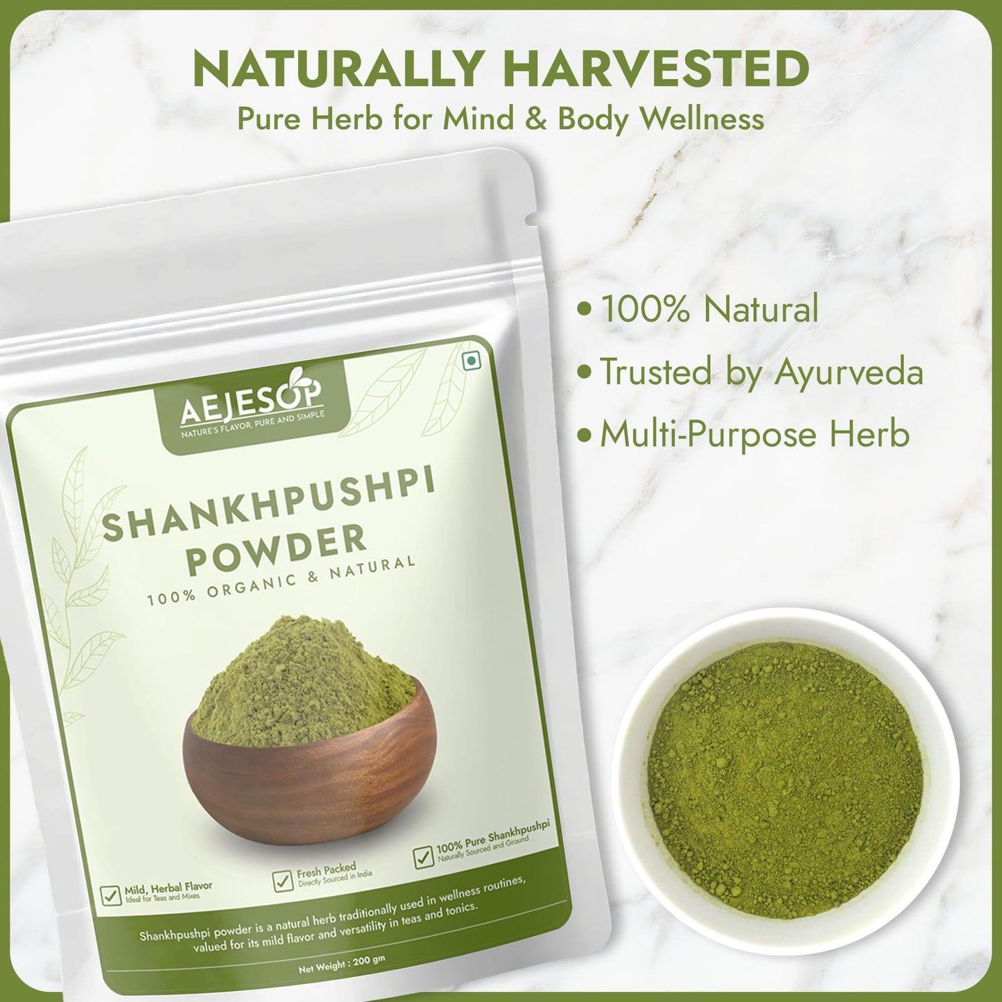 AEJESOP Shankhpushpi Powder, 7 Ounce