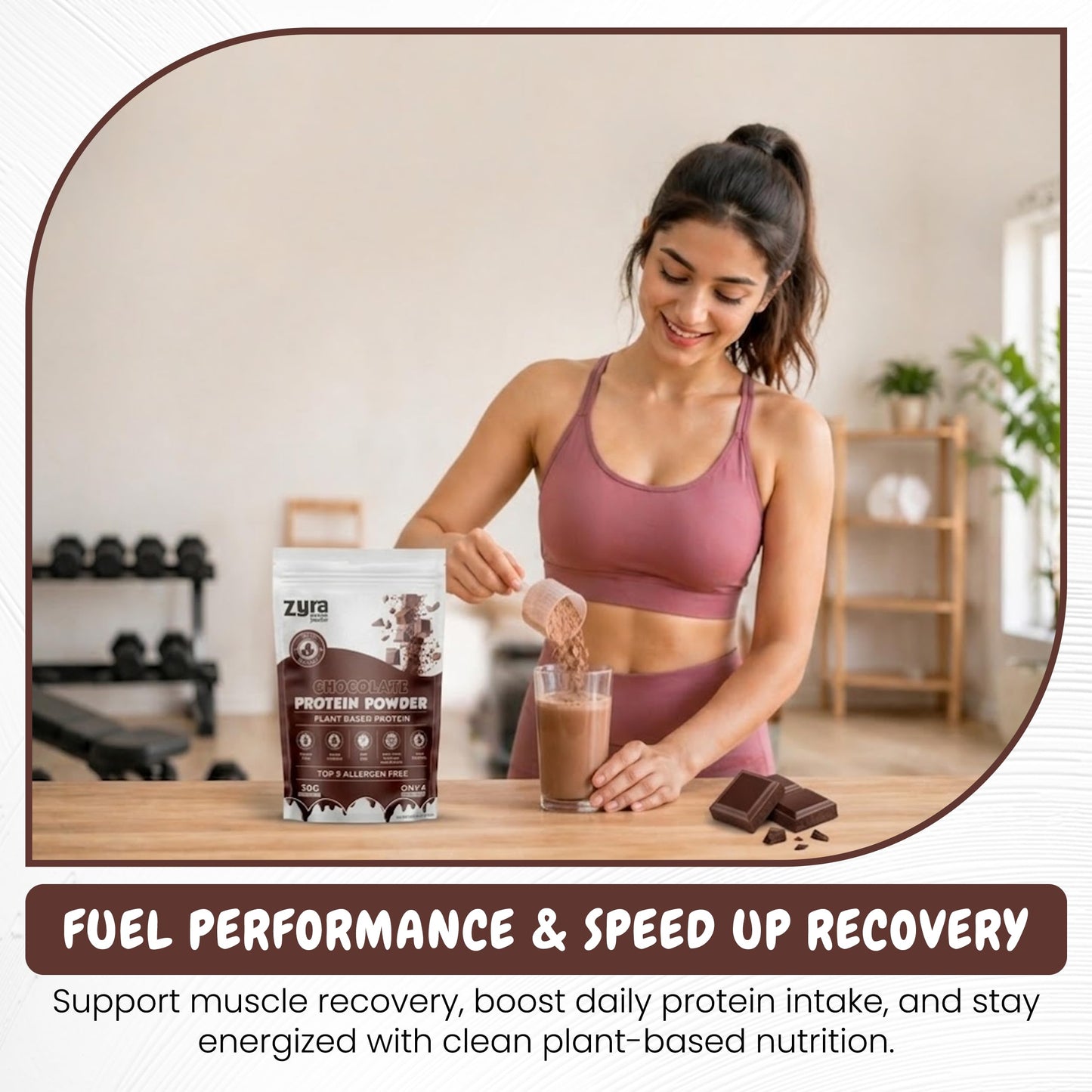 Zyra Protein Organic Protein Powder Packets, Chocolate Flavor, 12.35 Ounce