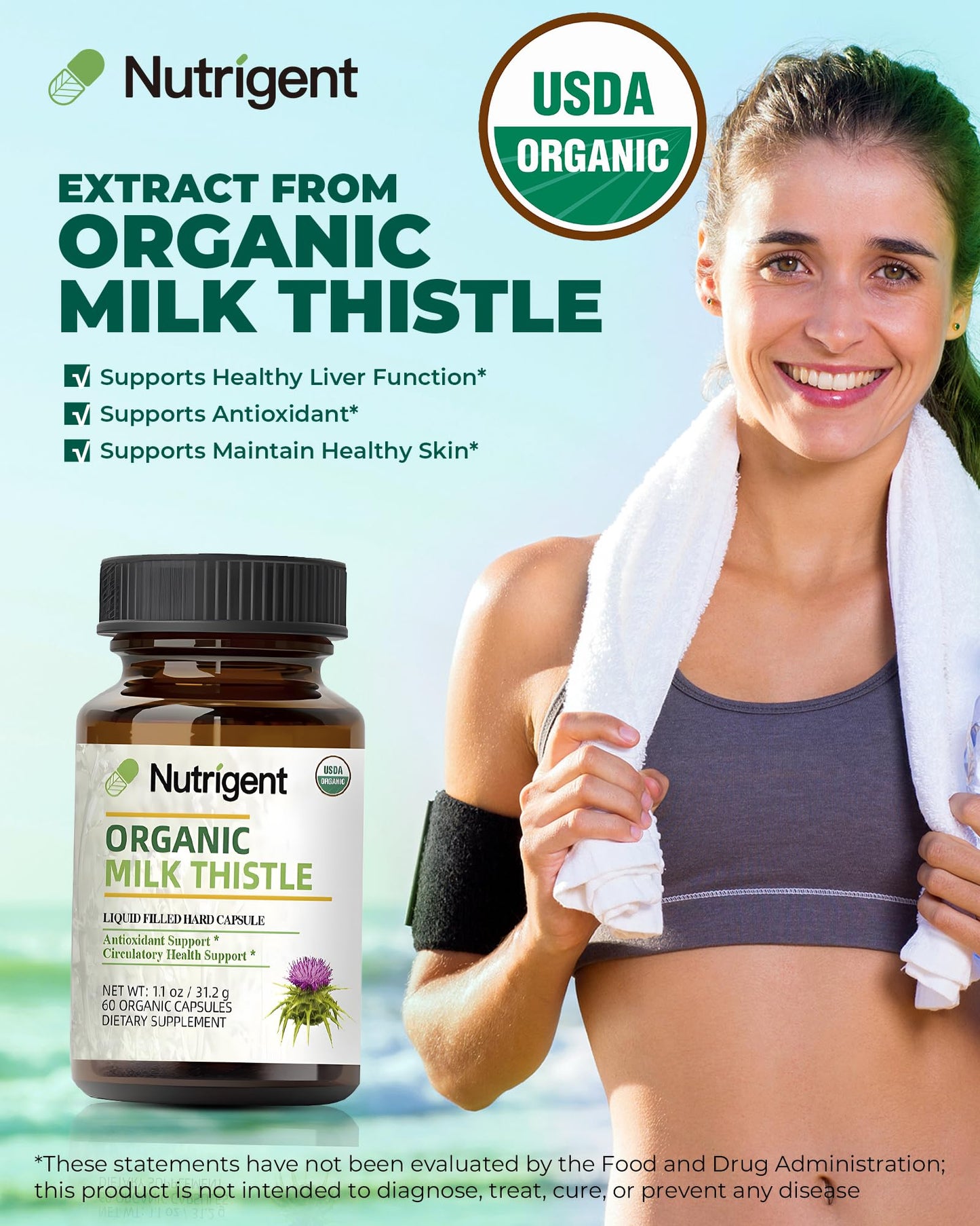 Nutrigent Milk Thistle Supplement Capsule 60 Count