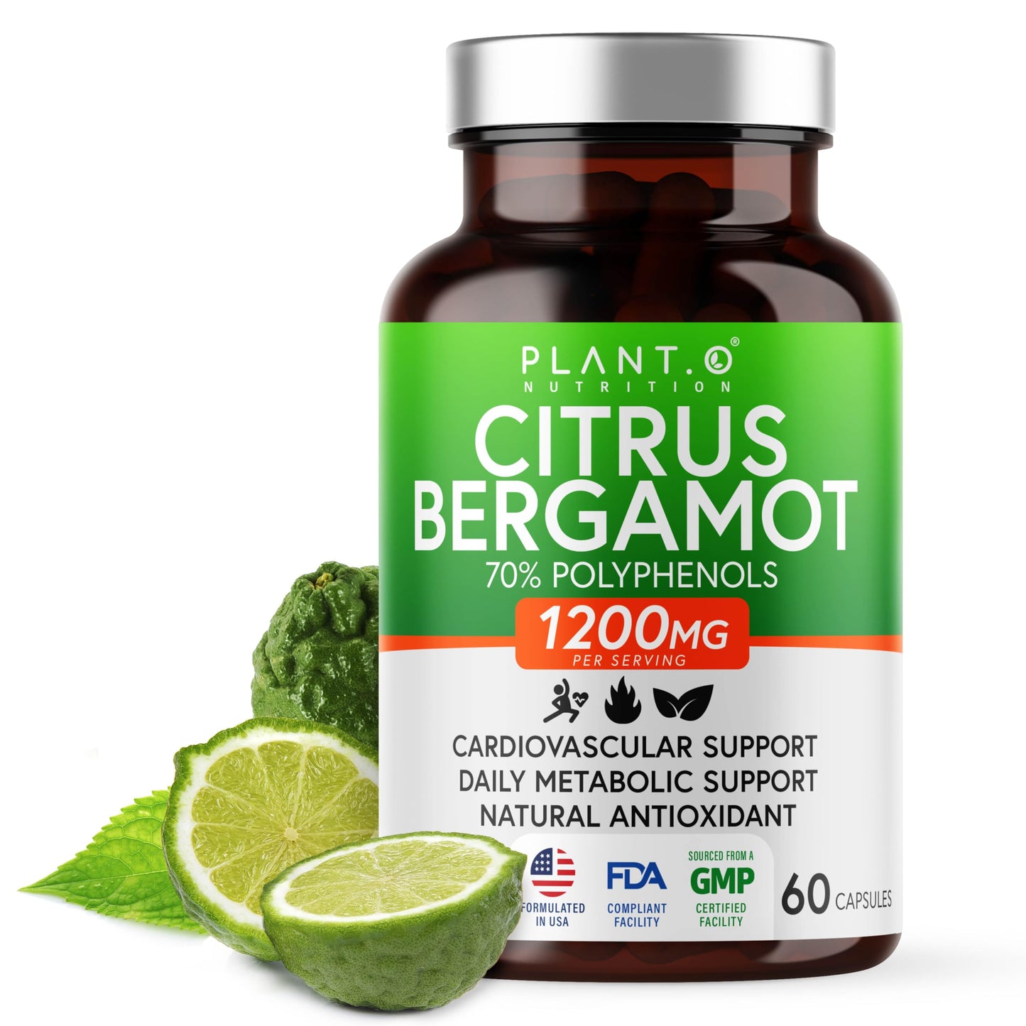 PLANT.O NUTRITION Citrus Bergamot Supplement Capsule 60