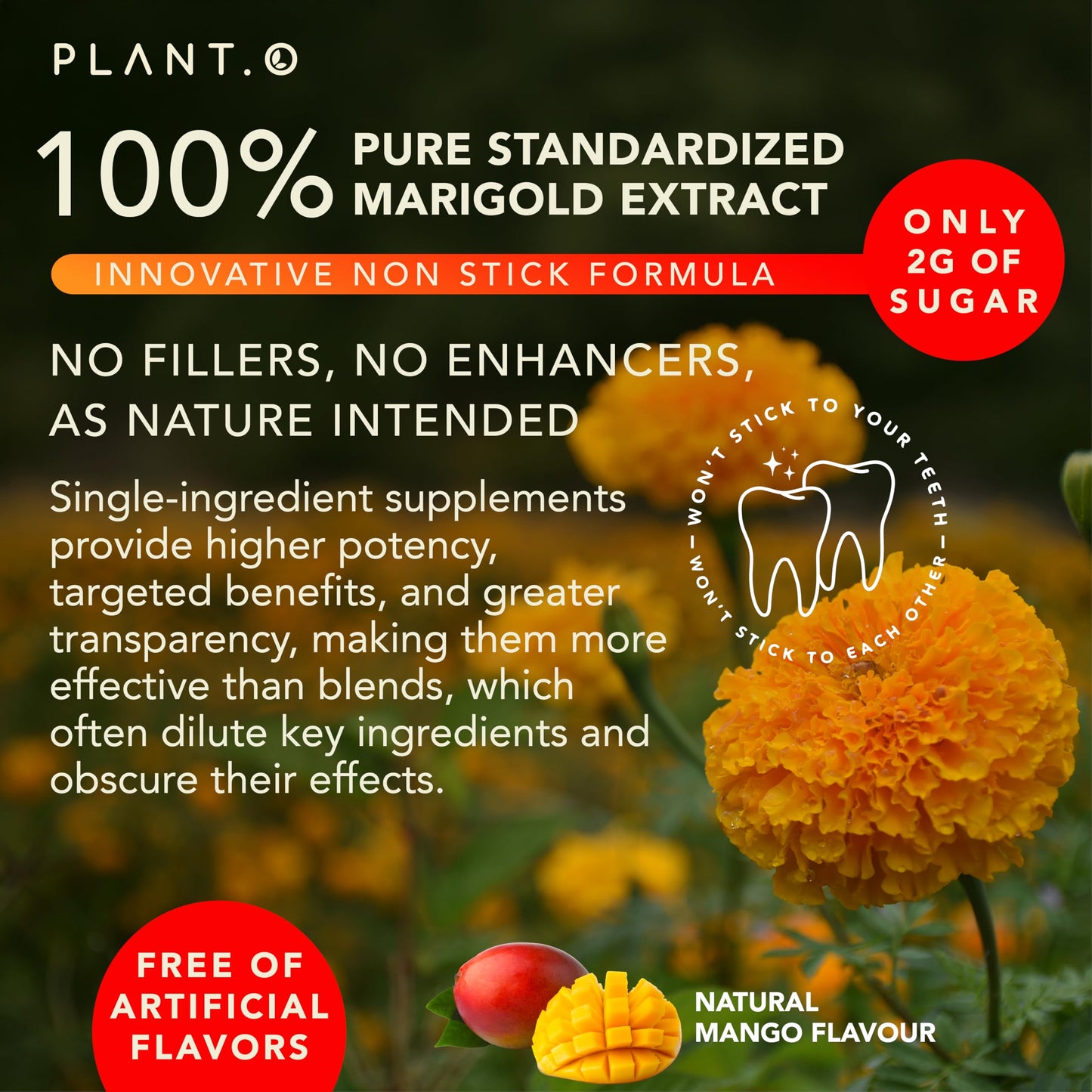 PLANT.O NUTRITION Lutein & Zeaxanthin Gummies 30 Count