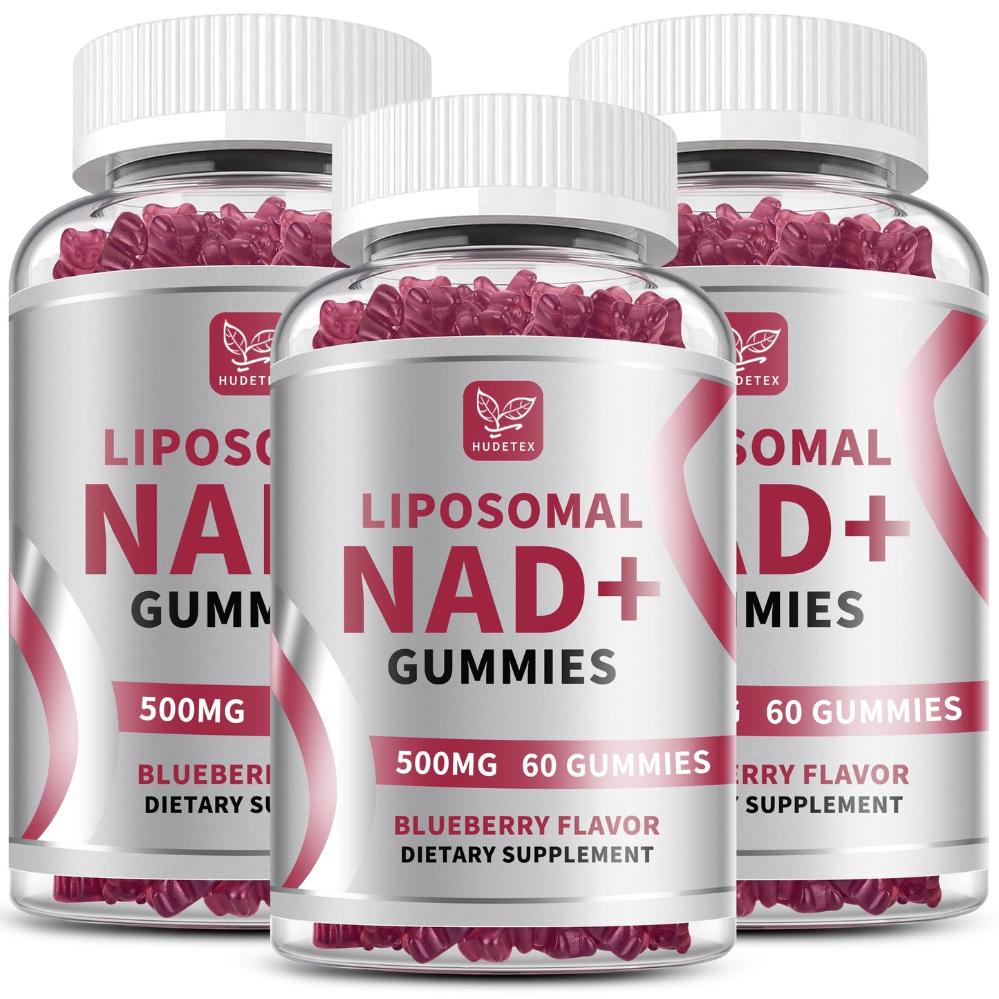 Hudetex NAD Gummies 500mg Liposomal NAD, 180 Count