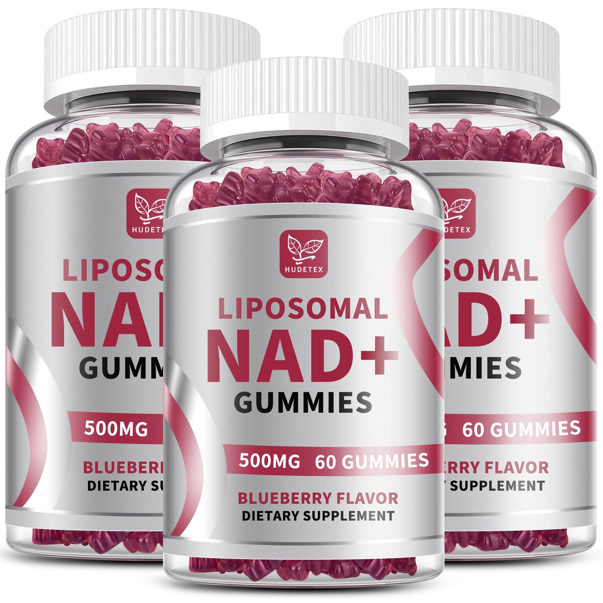 Hudetex NAD Gummies 500mg Liposomal NAD, 180 Count
