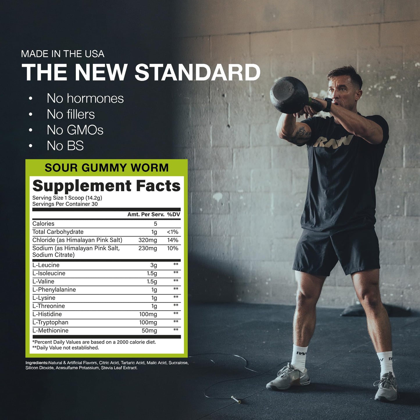 RAW EAA Plus Amino Acids Powder 15.03 Ounce