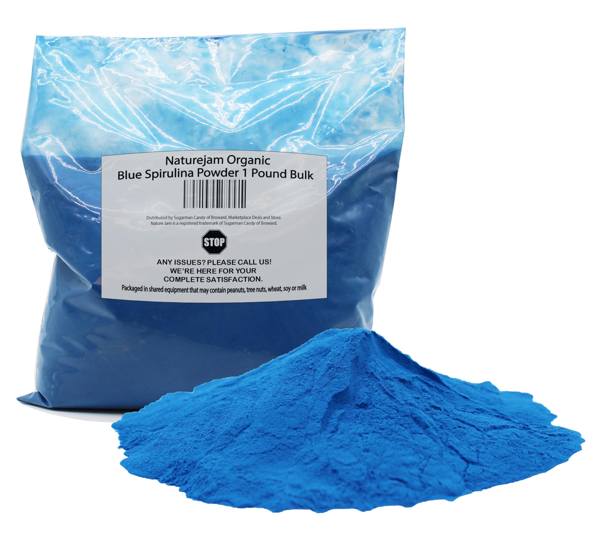 Naturejam Organic Blue Spirulina Powder 16 Ounce