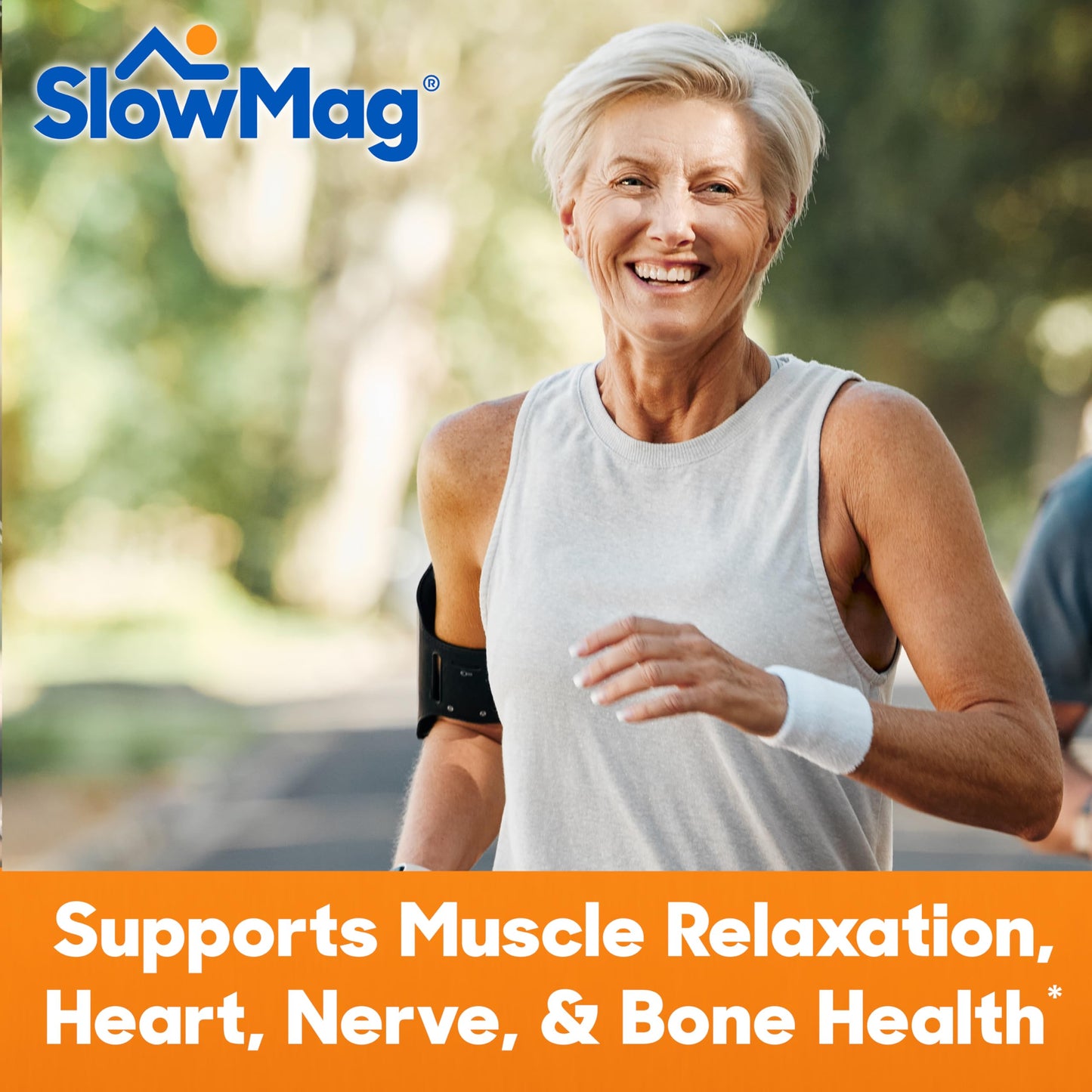 Slow-Mag Muscle & Heart Magnesium Chloride Supplement with Calcium Tablets, 180 Count