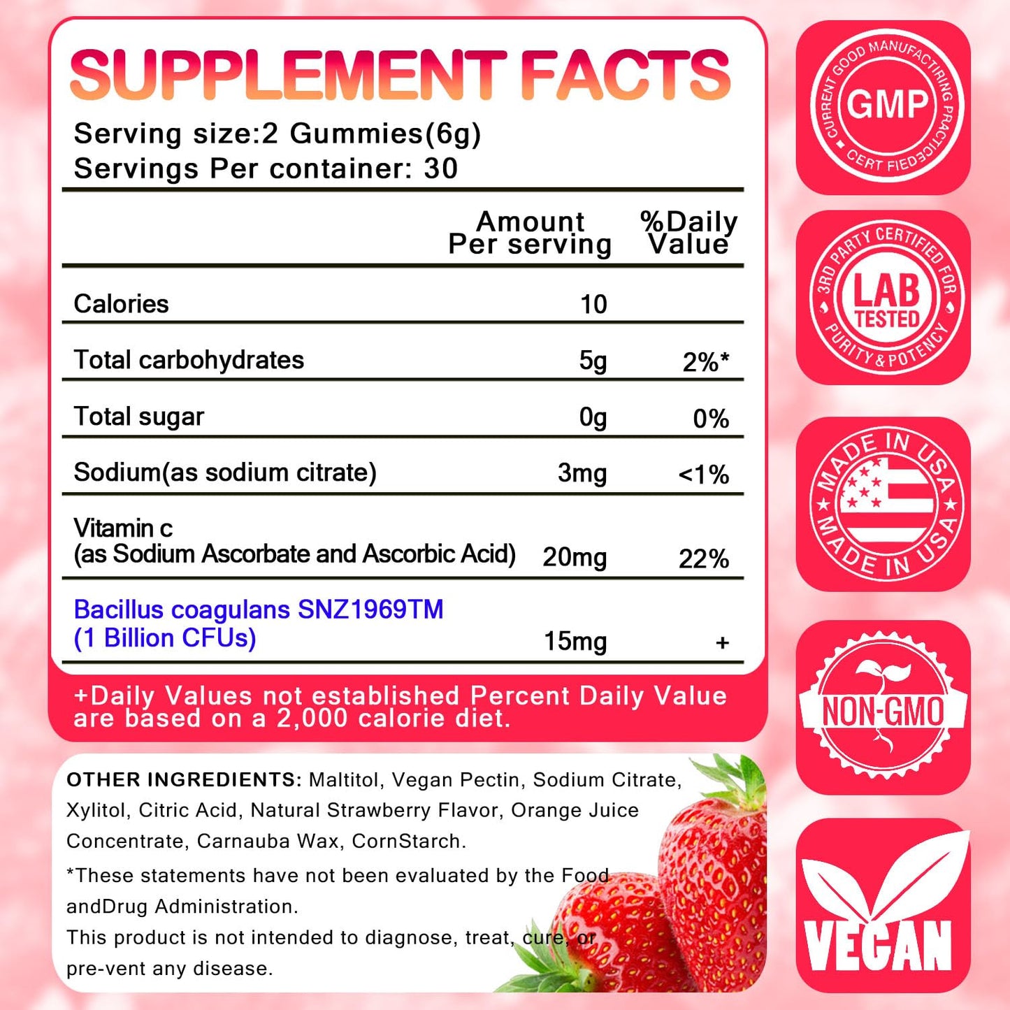 JianQ PH Balance Gummies for Women Gummy, 60 Count