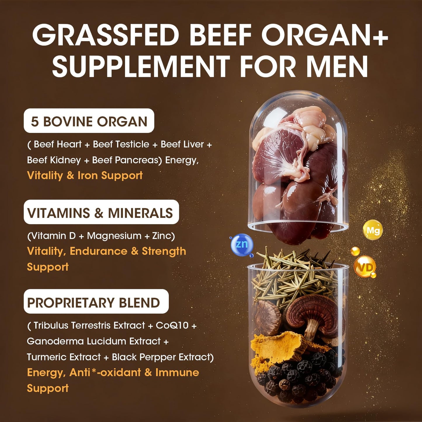 M inch Beef Liver Capsules 120 Count