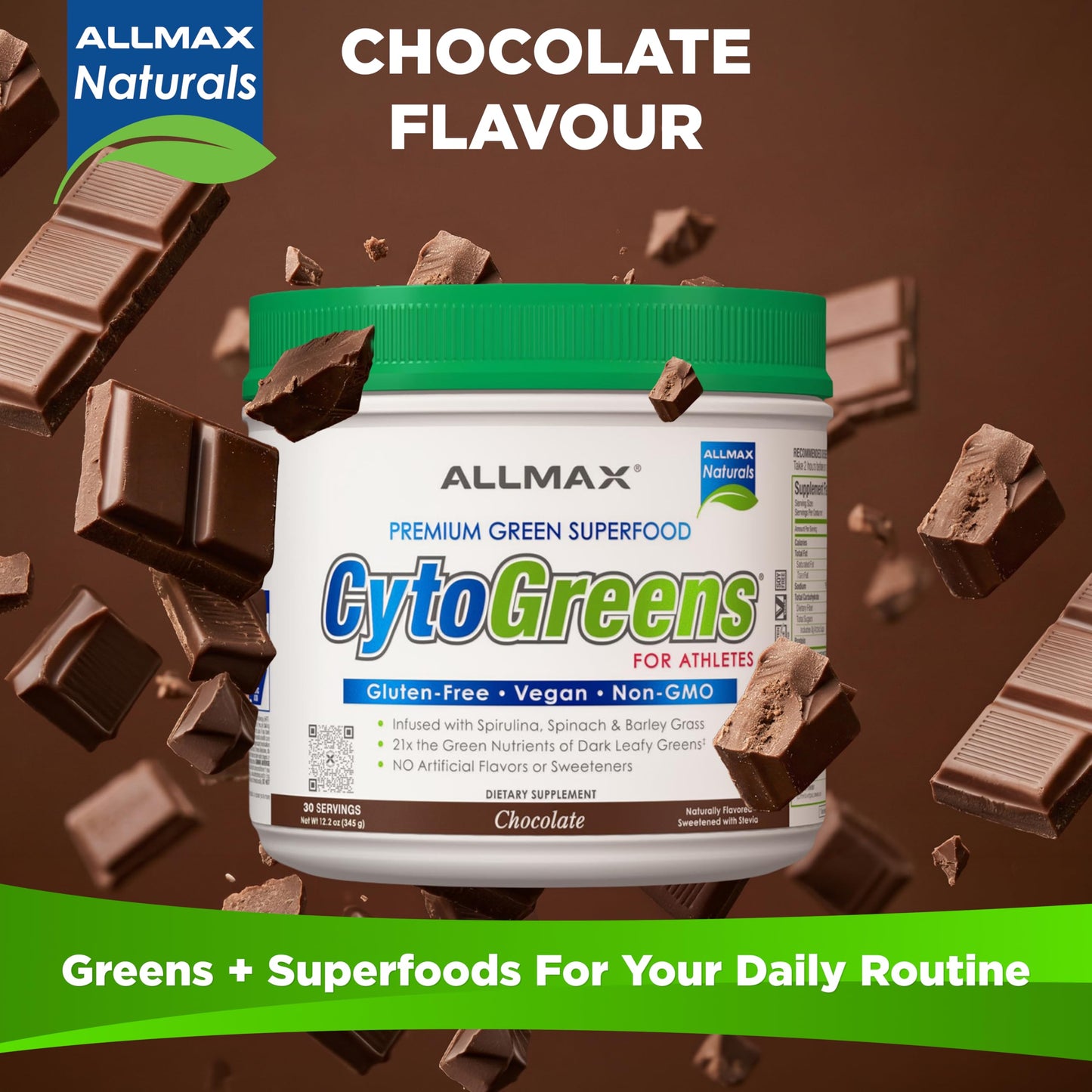 ALLMAX CytoGreens Super Greens Powder 12.2 Ounces