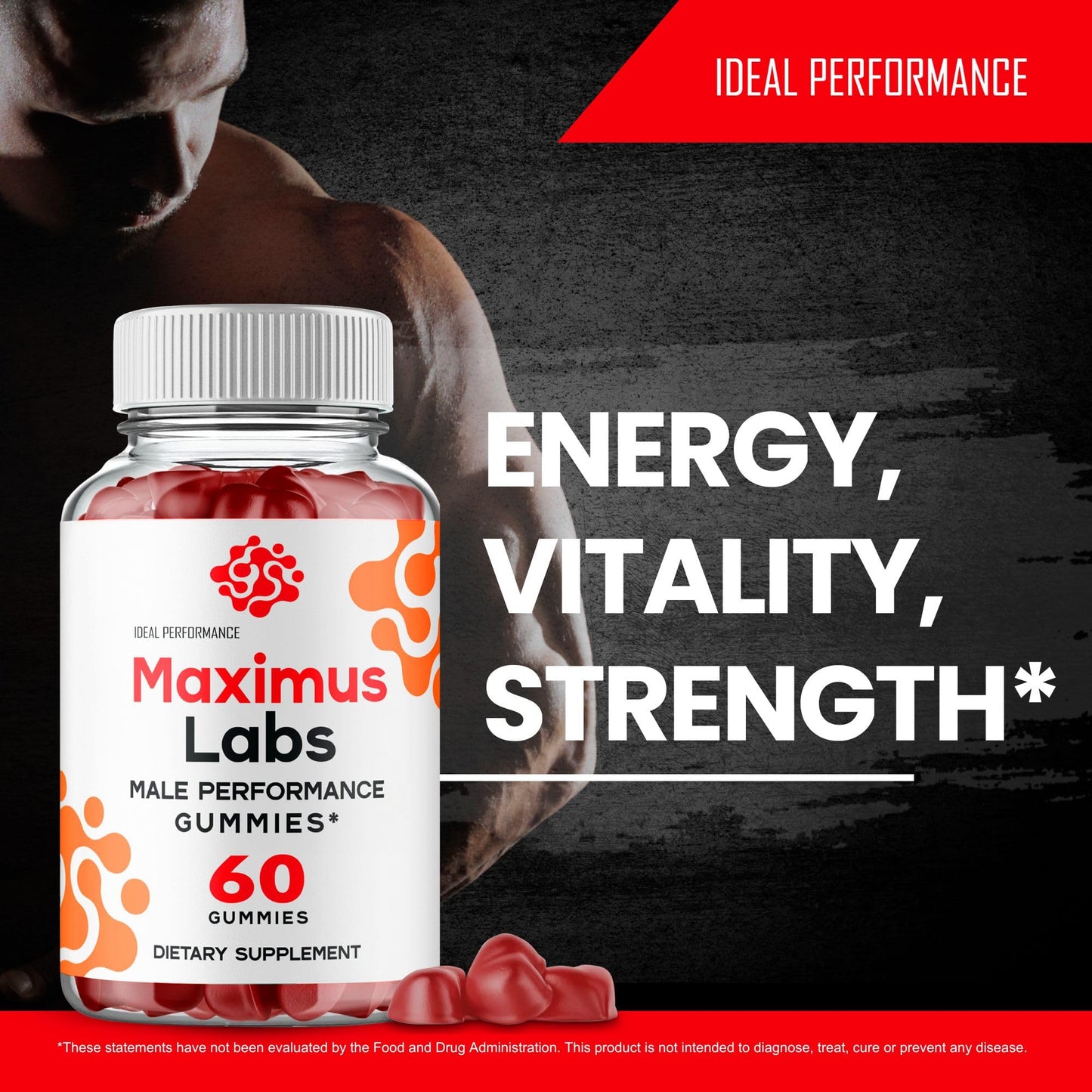 IDEAL PERFORMANCE Maximus Labs Gummies Gummy 60 Count