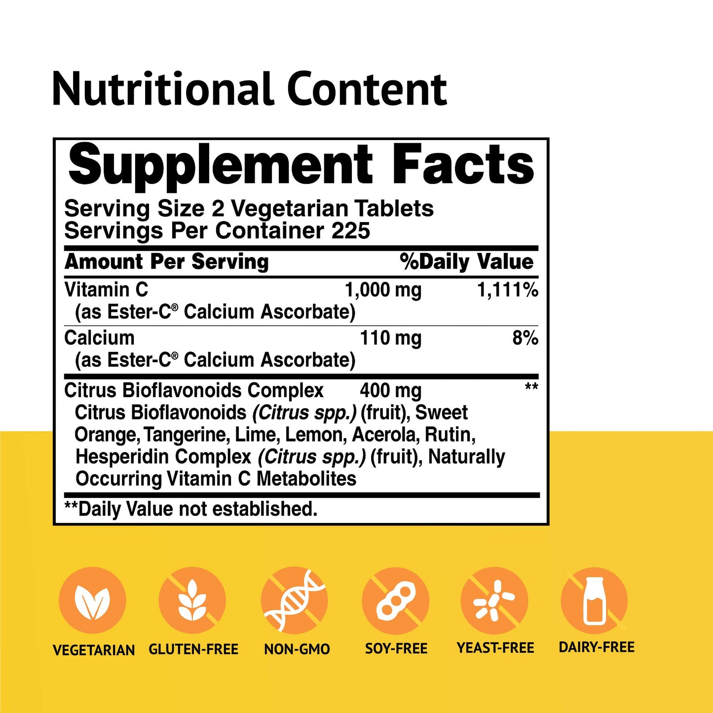 American Health Ester-Vitamin C with Citrus Bioflavonoids 500 mg Tablet, 450 Count