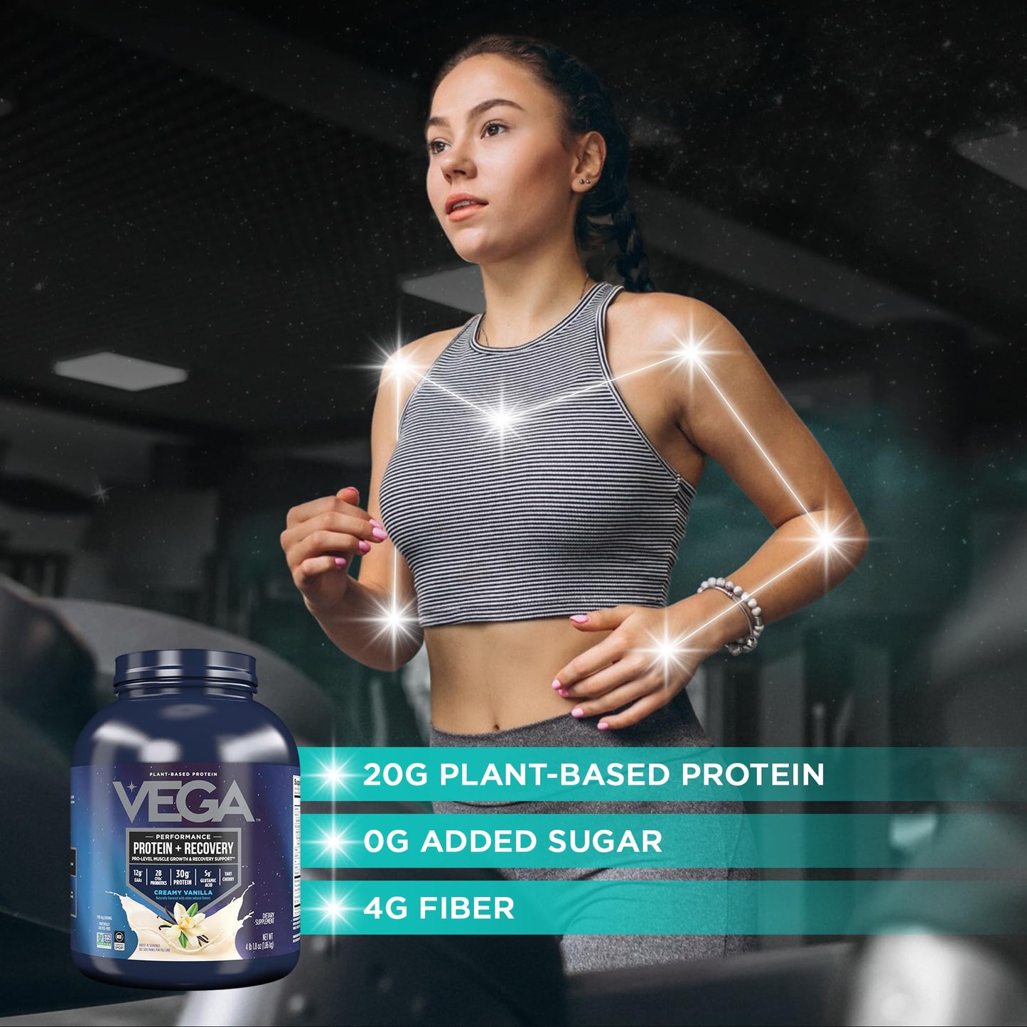 Vega Protein + Recovery Vanilla Protein Powder, 64 Servings