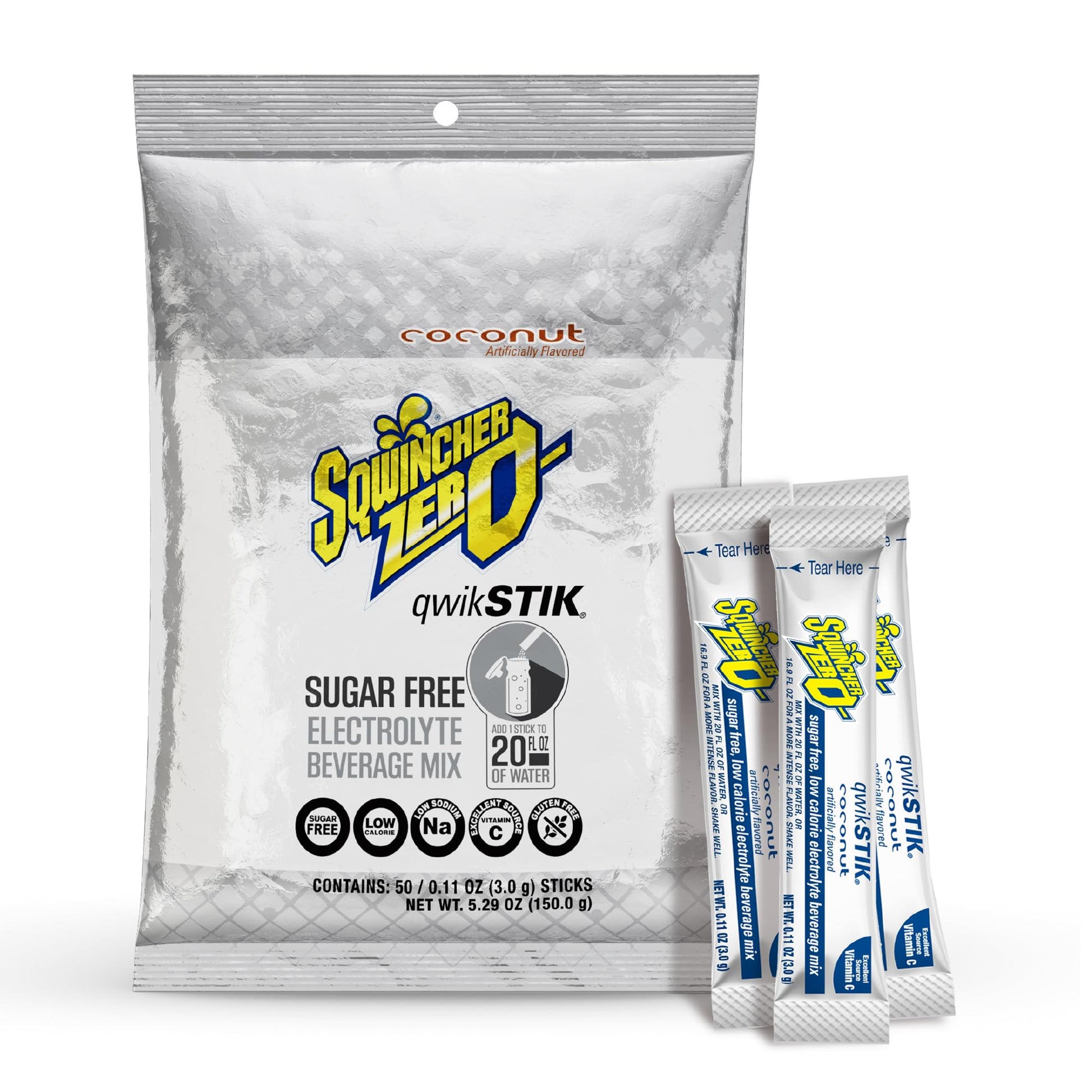 Sqwincher Zero Qwik Stik Powder 0.11oz Pack of 50