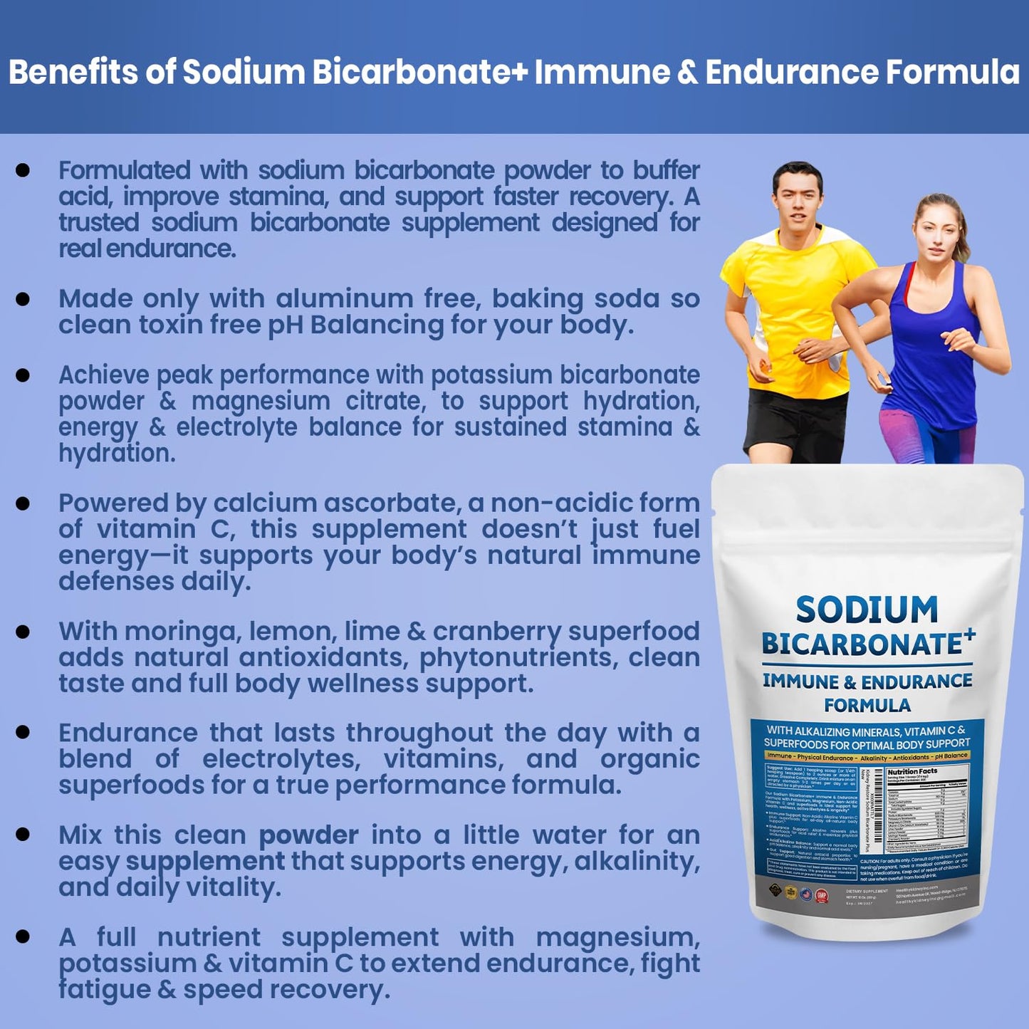 Kidney Restore Sodium Bicarbonate+ Immune & Endurance Formula Powder, 10