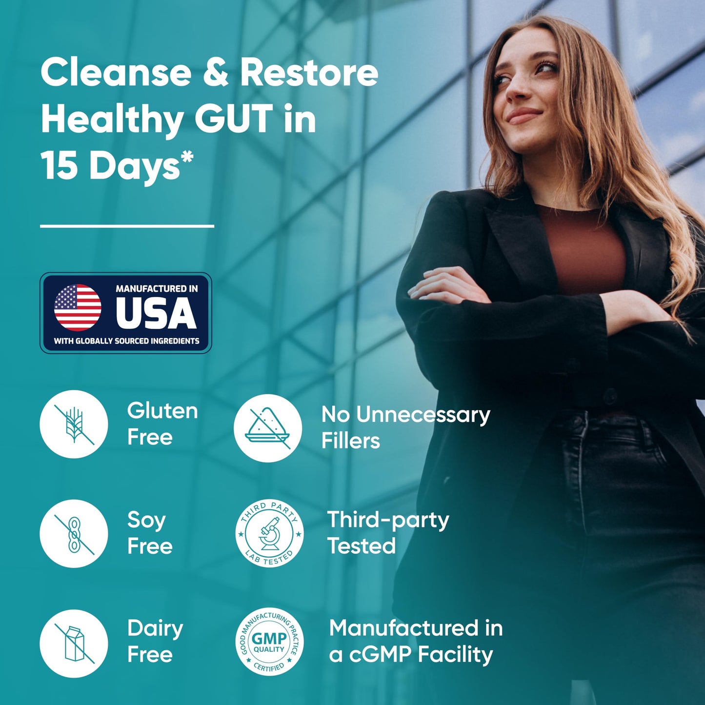 Sandhu's 15 Day Gut Cleanse Colon Detox Capsule 30 Count