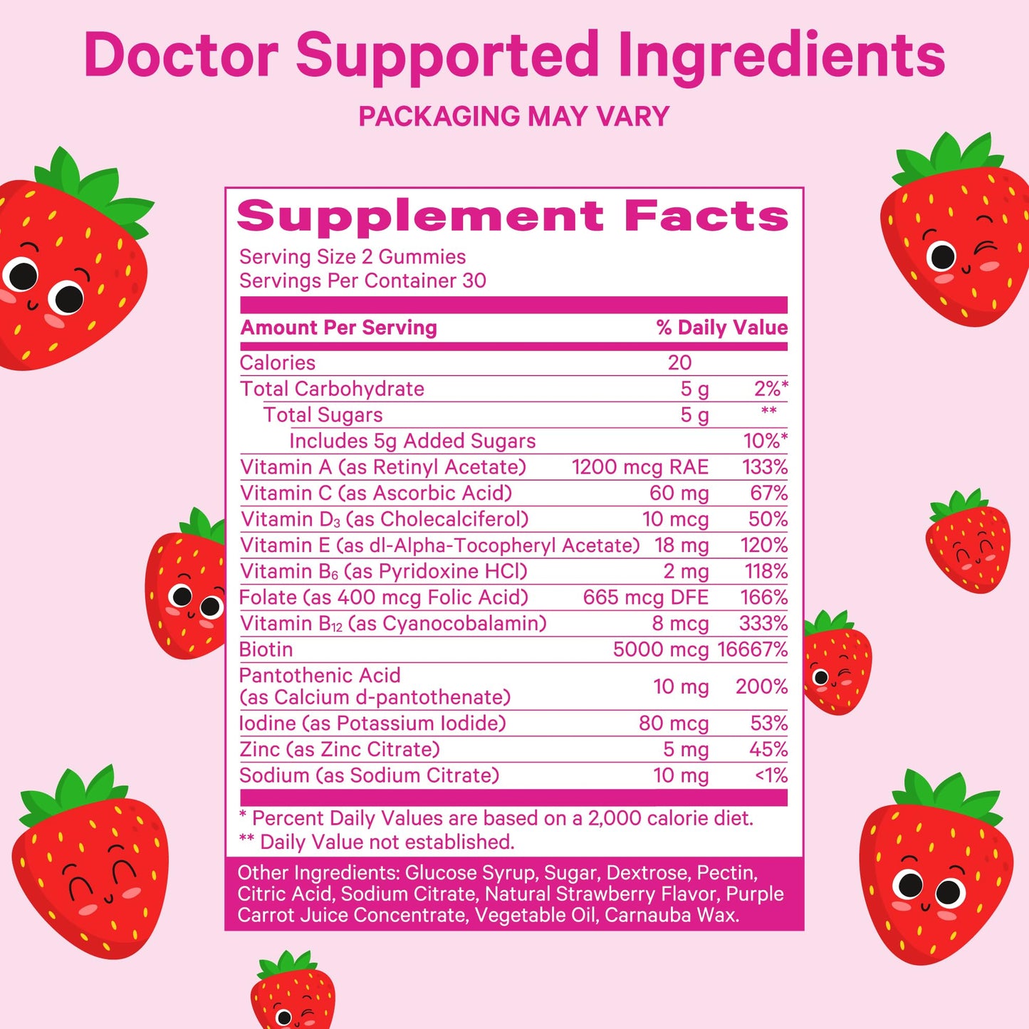 Pink Stork Biotin Multivitamin for Teens Gummy 60