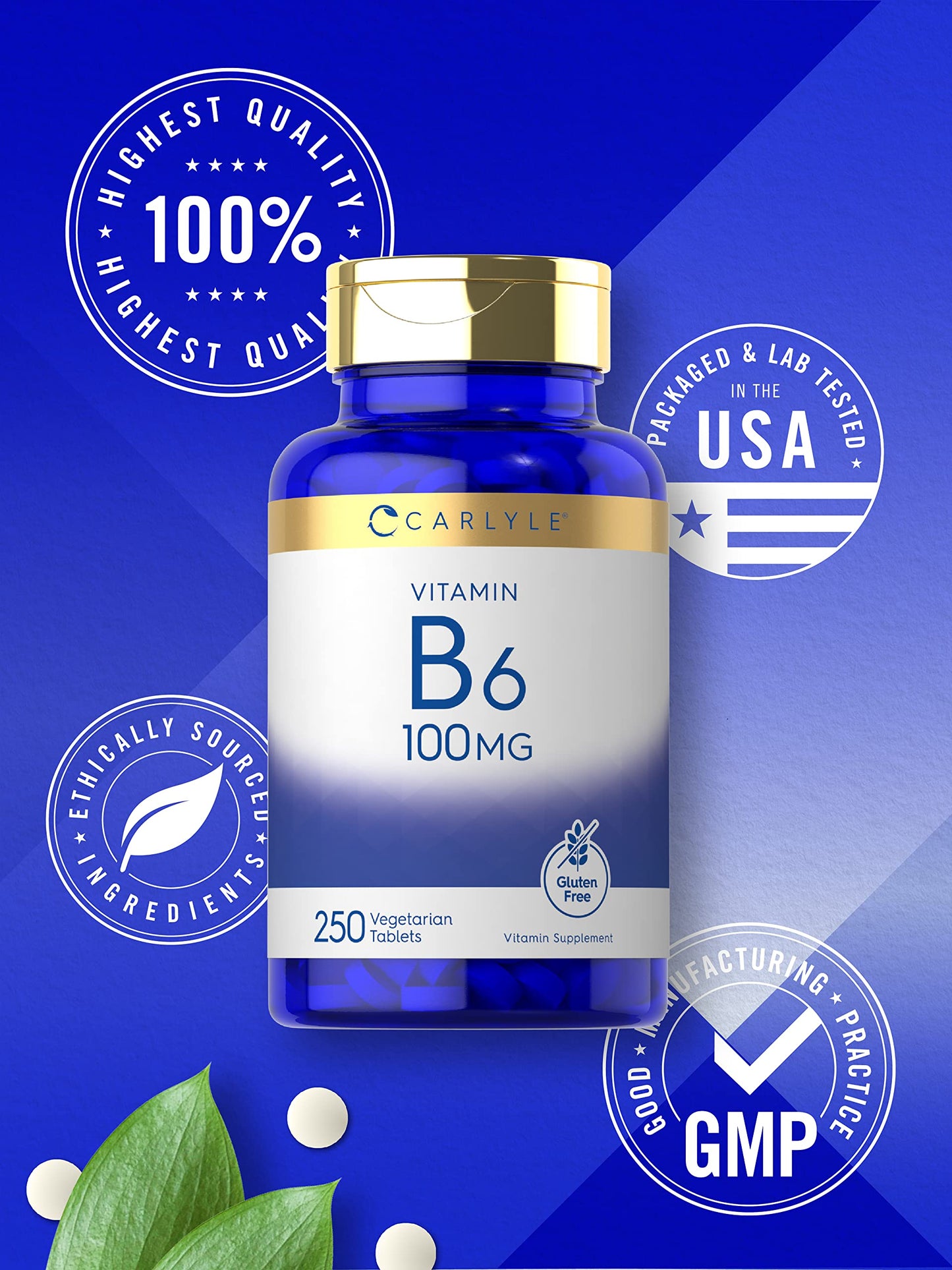 Carlyle Vitamin B6 100mg Tablet 250 Tablets