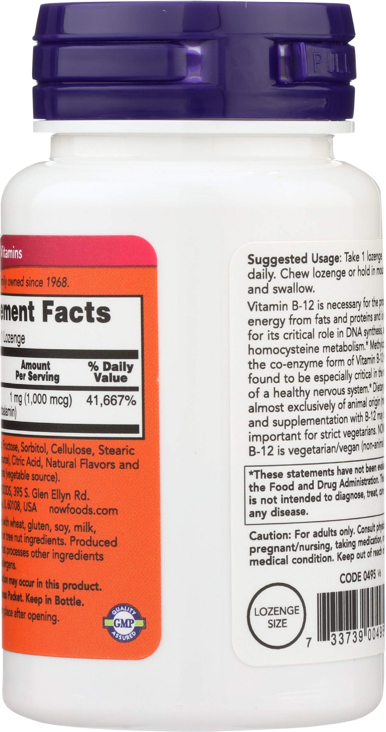 NOW Foods Brain B-12 Capsule, 100 Count