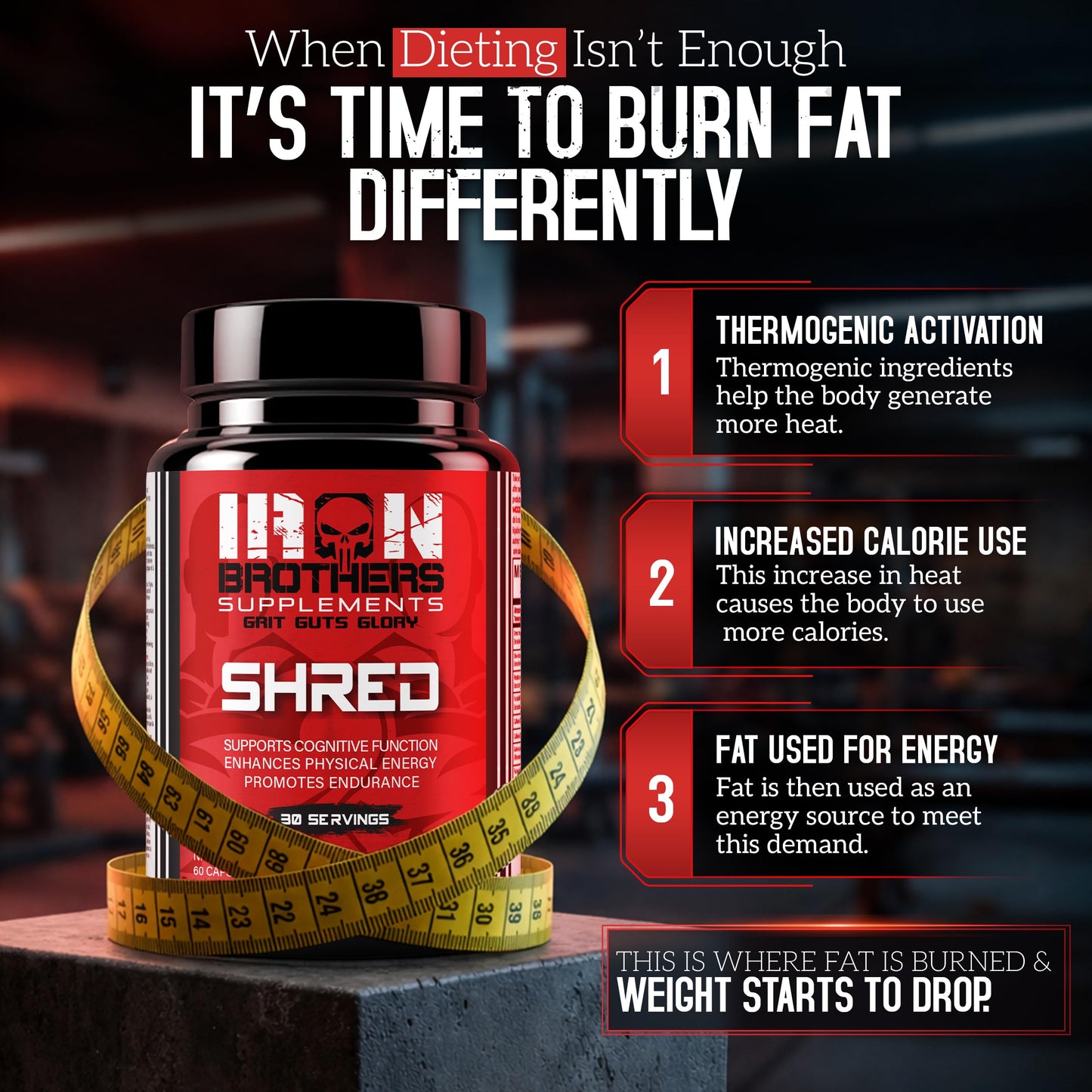 Iron Brothers Supplements Thermogenic Fat Burner Capsules 60 Capsules