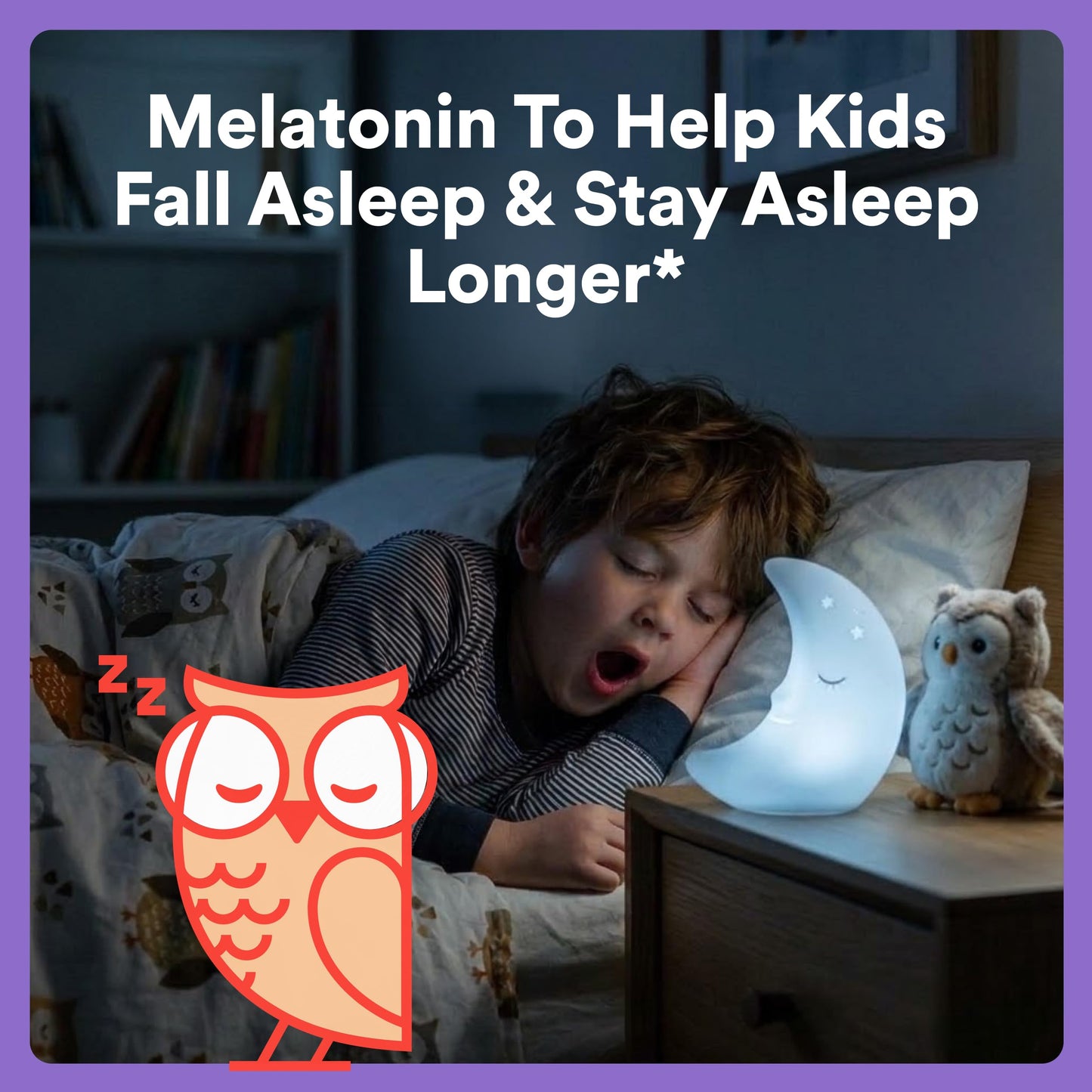SmartyPants Kids Sleep Melatonin 0.5mg Gummy with Chamomile & Vitamin D3, 1 Count