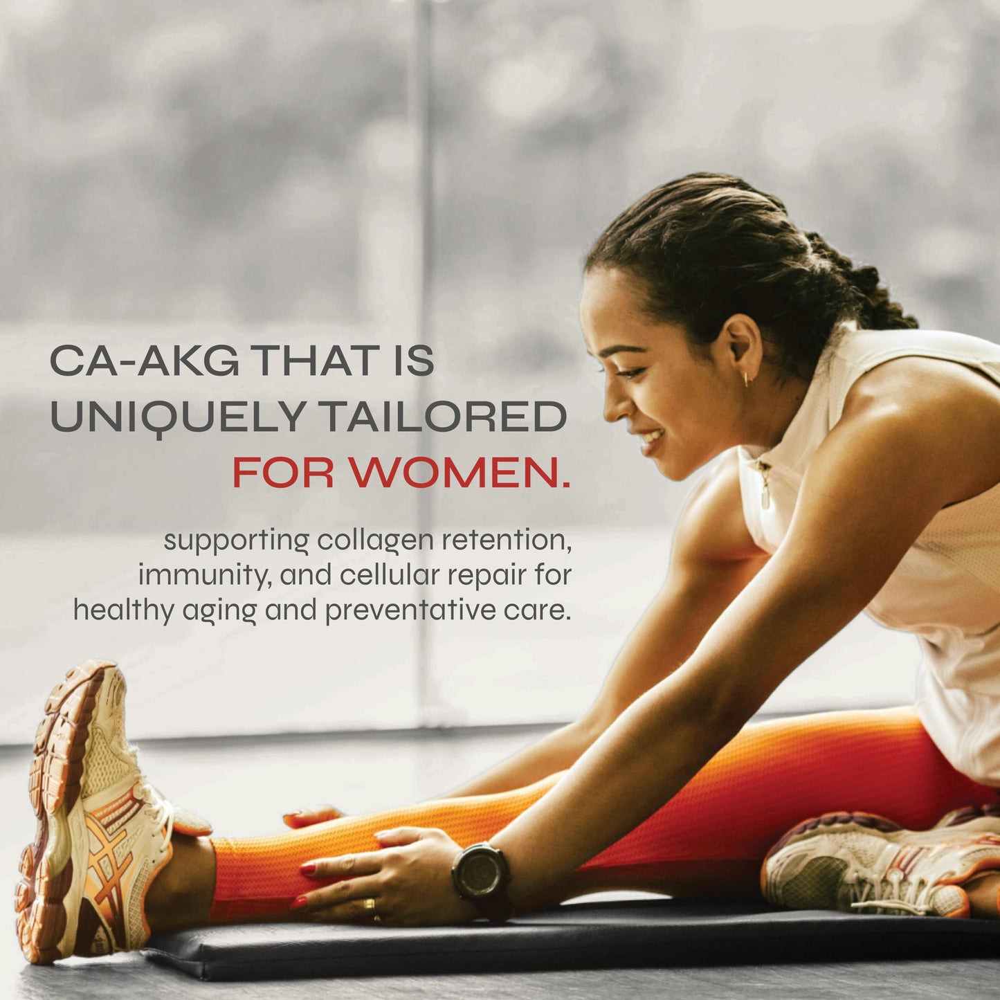 Rejuvant Women's AKG Longevity Supplement 1000mg Calcium Alpha-Ketoglutarate, 180 Tablets