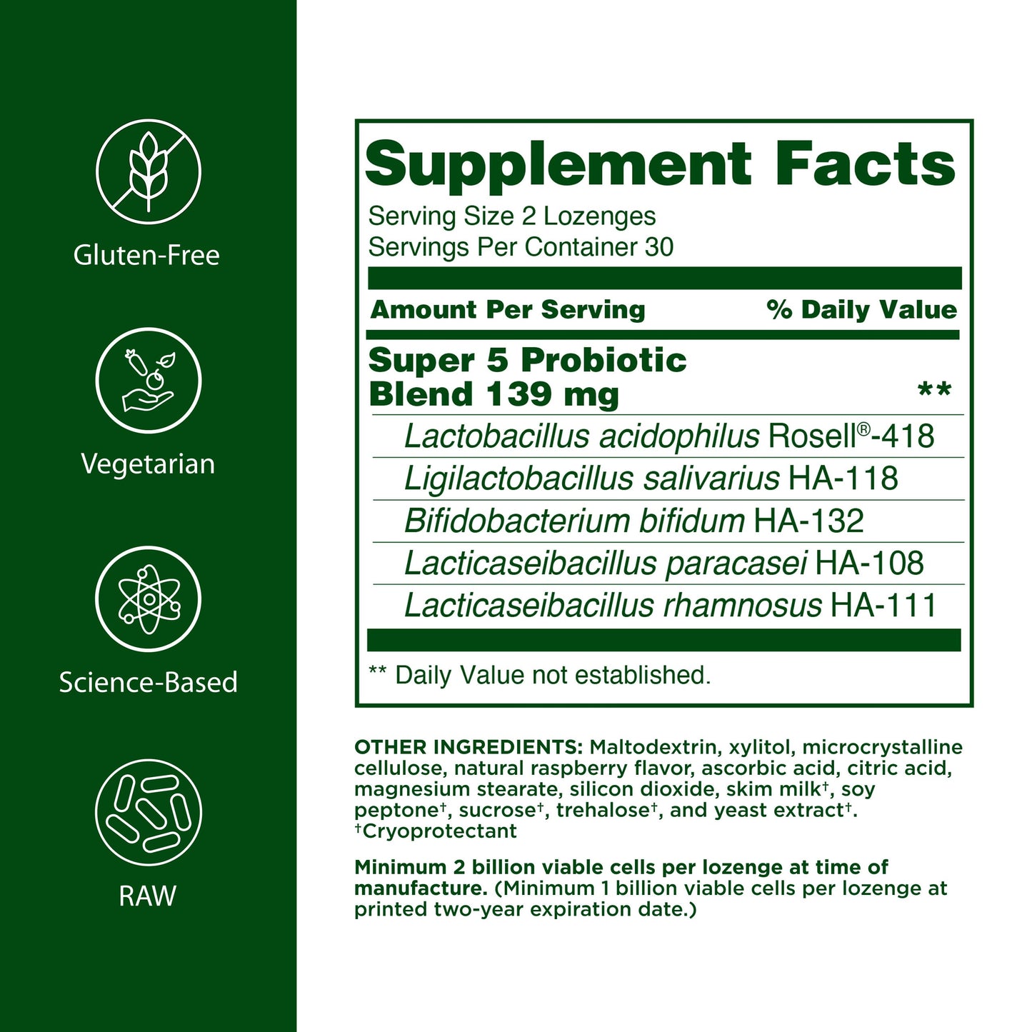 Flora Super 5 Lozenge Probiotic Softgel 60 Count