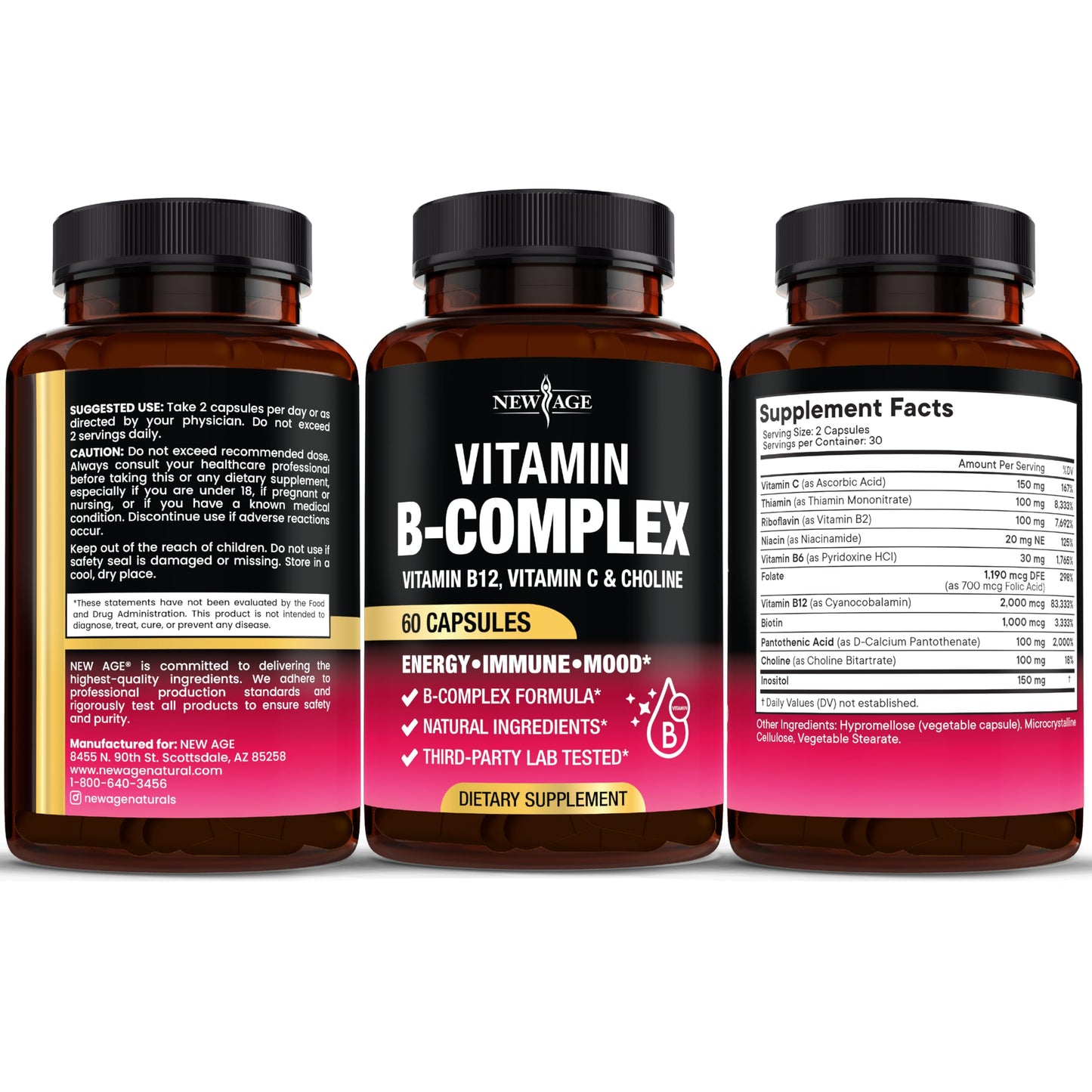 NEW AGE Vitamin B Complex Capsule 120 Capsules